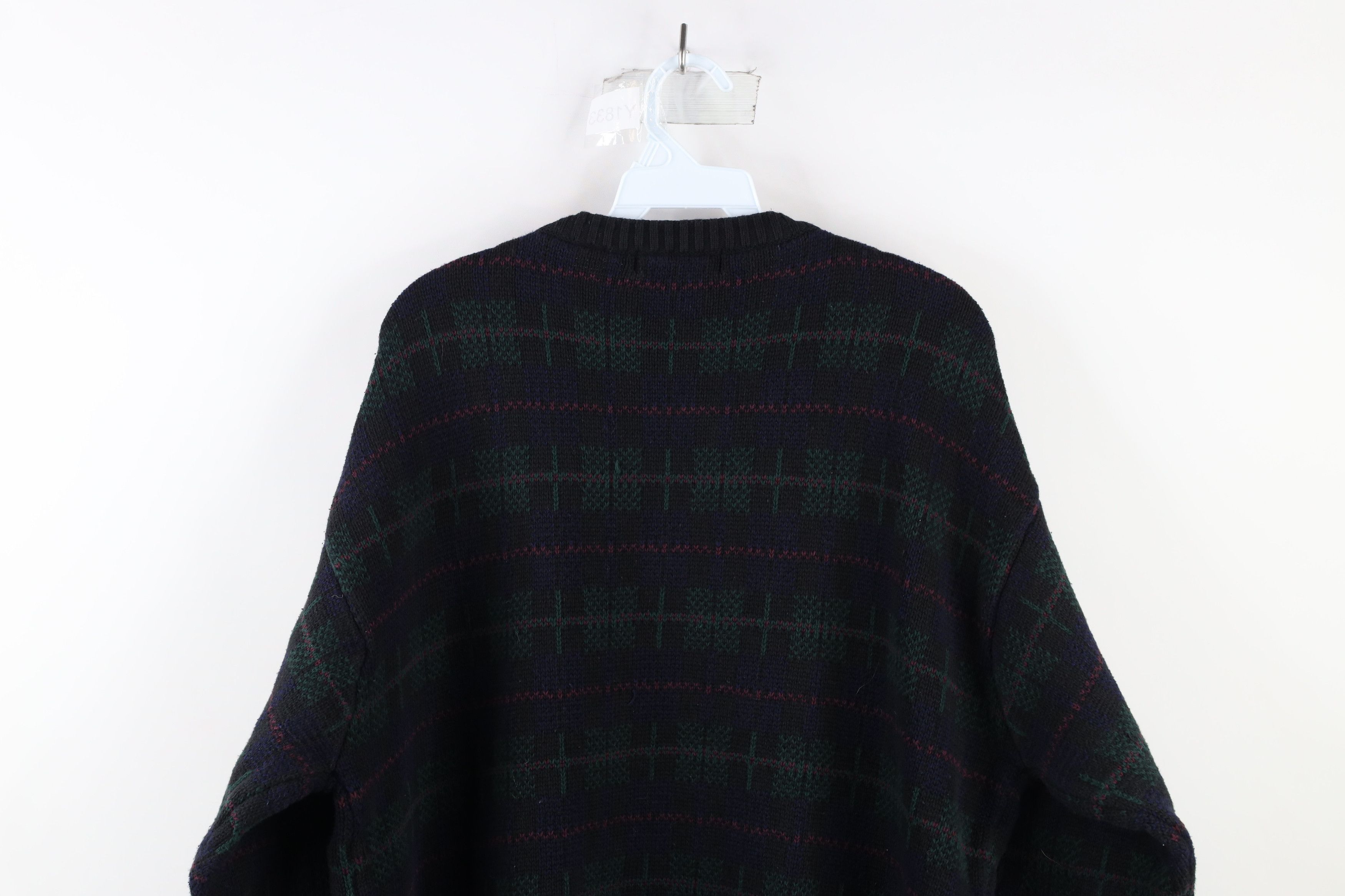 Eddie Bauer Vintage 90s Eddie Bauer Heavyweight Knit Sweater Plaid Size US L / EU 52-54 / 3 - 6 Thumbnail