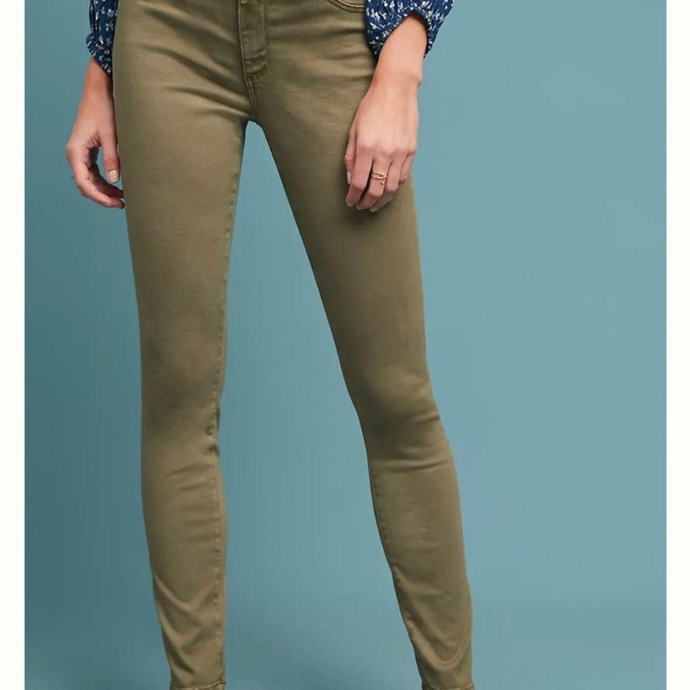 Designer Anthropologie l The Abbey Mid Rise Jeans Size 25 Size 25" / US 0 / IT 36 - 1 Thumbnail