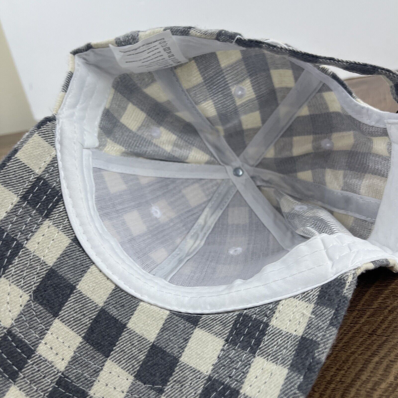 Other Plaid Gray Hat Gray Plaid Hat Adjustable Adult Size Hat Gray Size ONE SIZE - 13 Thumbnail