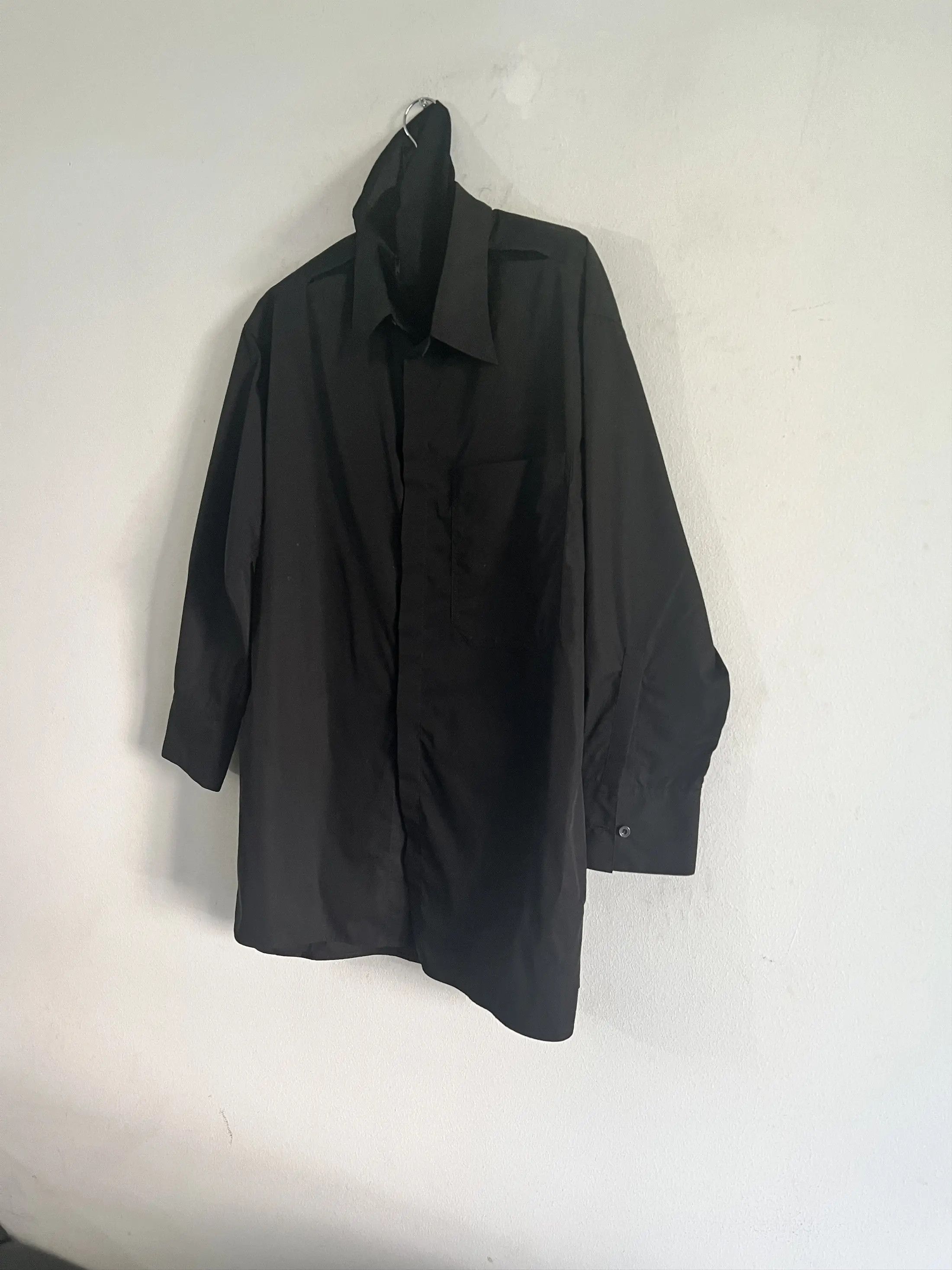 Y's Black Double Layered Shirt Size US M / EU 48-50 / 2 - 4 Thumbnail