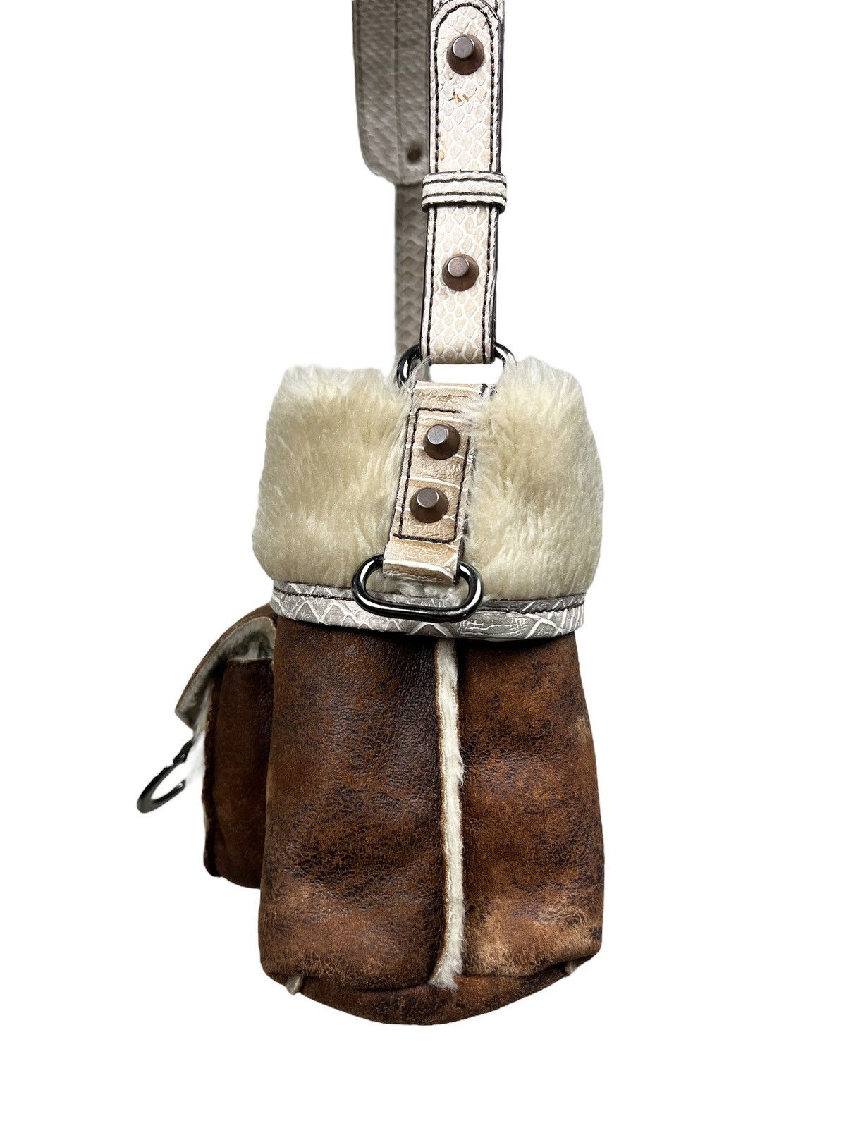 Guess Y2K Guess Vegan Leather Faux Fur Shoulder Bag Size ONE SIZE - 6 Thumbnail