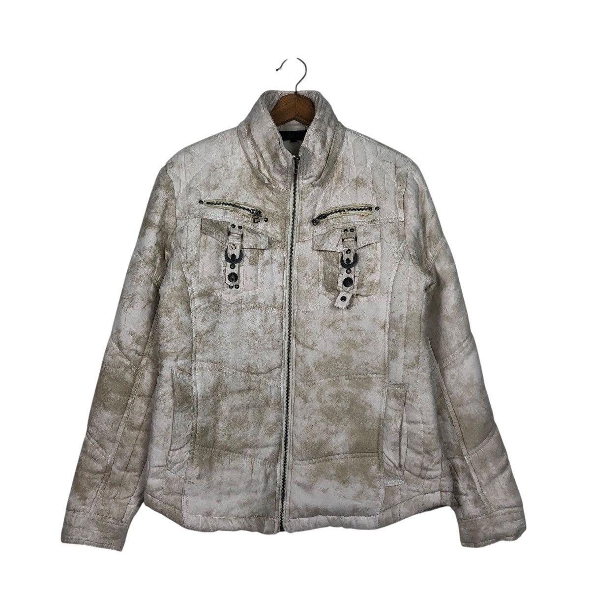 Japanese Brand in the Attic Tie-Dye Moto Jacket Zip Front Utility Pockets Size US L / EU 52-54 / 3 - 2 Thumbnail