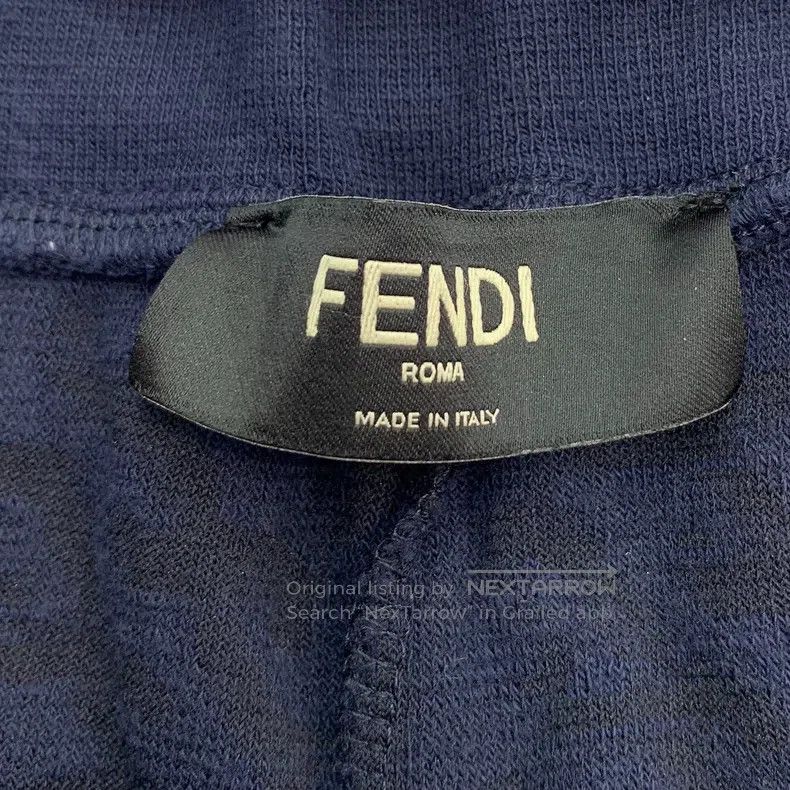 Fendi Fendi Navy blue logo embossed full print cotton leisure to Size US 34 / EU 50 - 5 Thumbnail