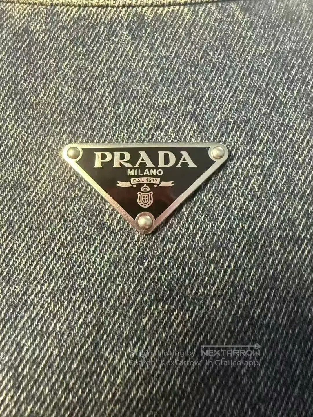 Prada prada denim jacket with triangle logo. Size US M / EU 48-50 / 2 - 7 Thumbnail