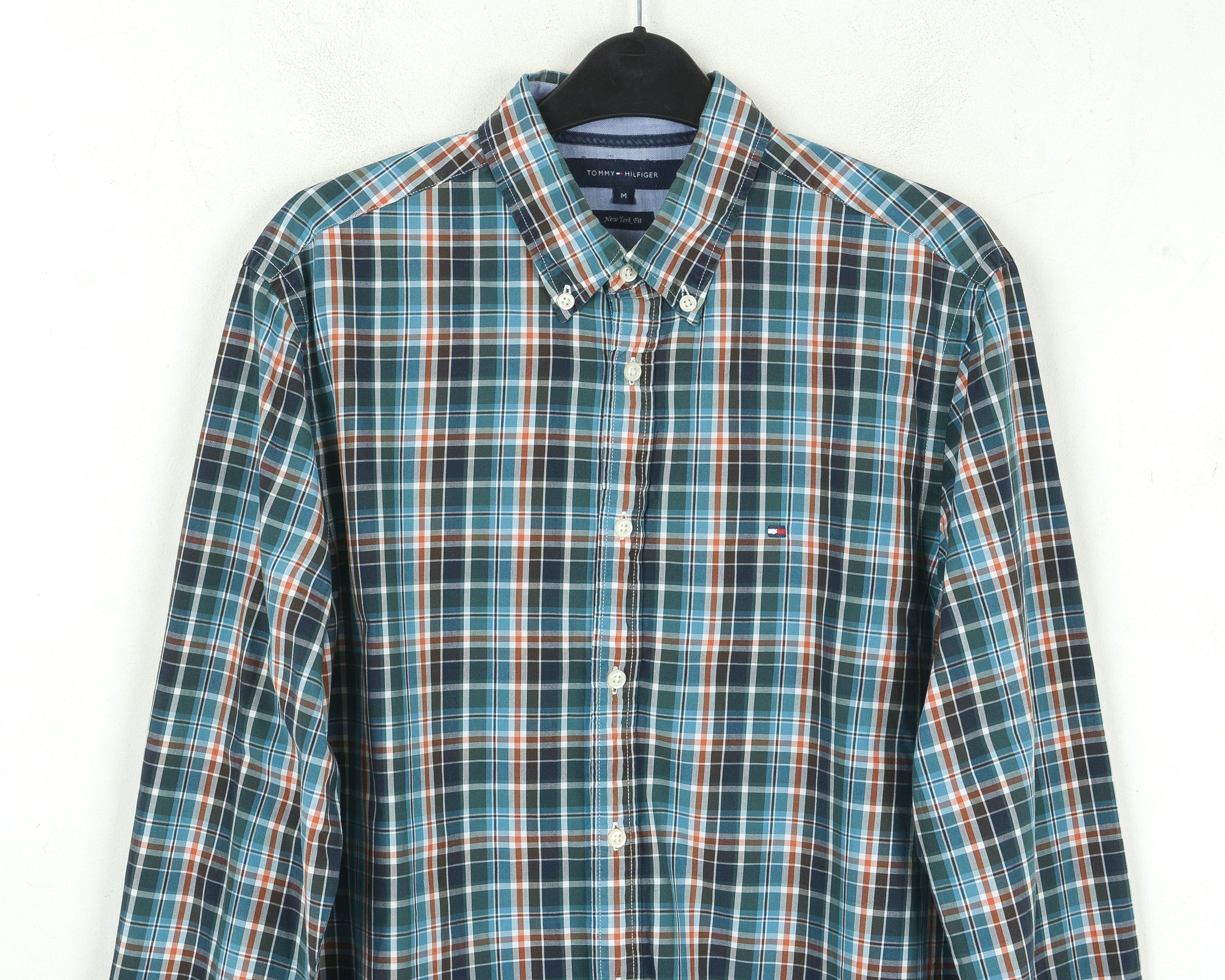 Tommy Hilfiger New York Fit Casual Shirt Long Sleeve Button Check Tartan Size US M / EU 48-50 / 2 - 2 Thumbnail
