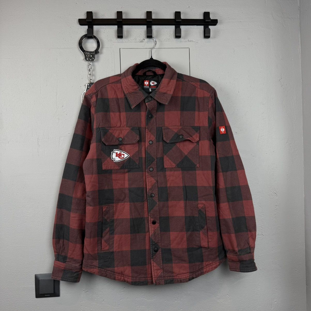 Vintage Vintage Flannel Work Shirt Engelbert Strauss Chiefs Size US S / EU 44-46 / 1 - 1 Thumbnail