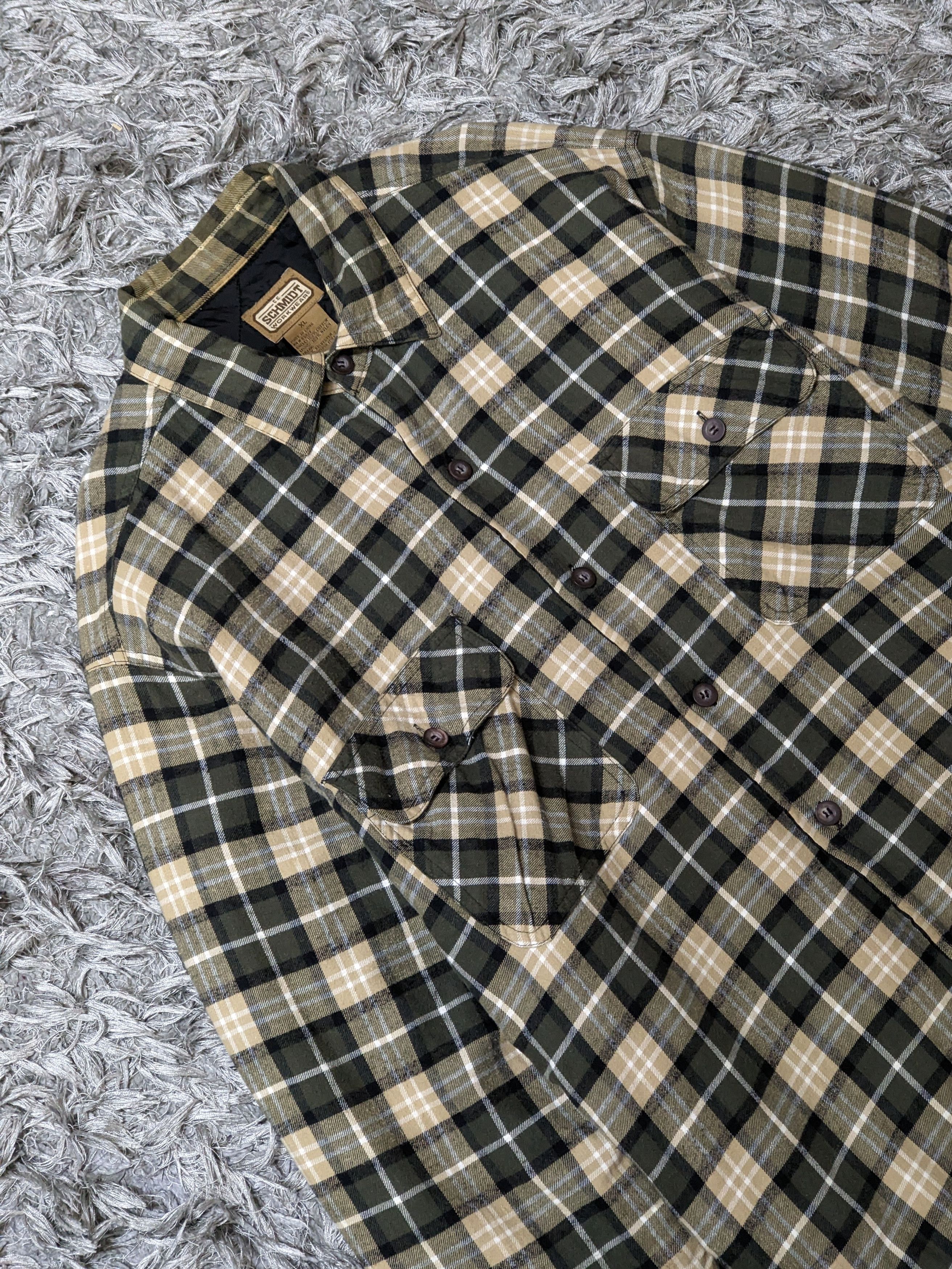 SCHMIDT Vintage Schmidt Checkered Flannel Jacket Workers Gears Size US XL / EU 56 / 4 - 5 Thumbnail