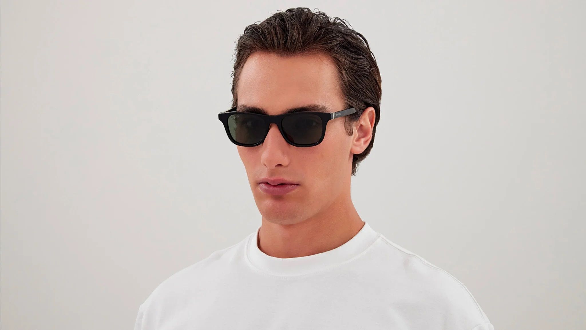 Gucci NEW Gucci GG1716S 001 Black Grey Square Unisex Sunglasses Size ONE SIZE - 10 Thumbnail
