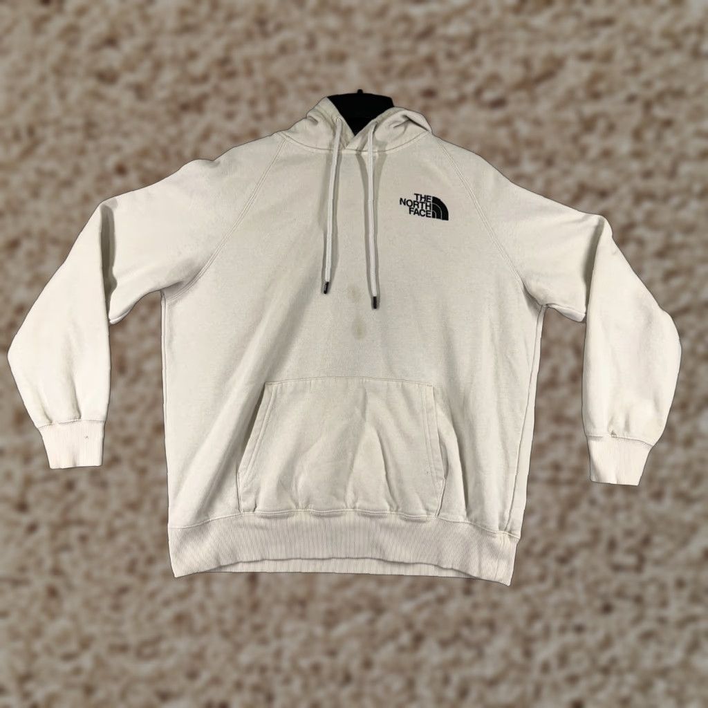 The North Face The North Face Hoodie Womens Large Beige Logo Cotton Blend Pocket Size L / US 10 / IT 46 - 1 Thumbnail