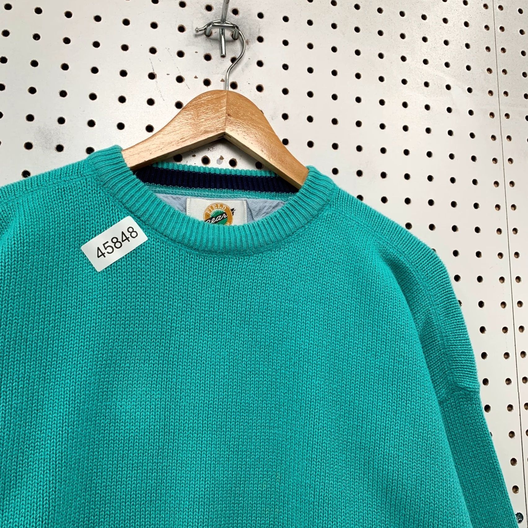 Altea VINTAGE Field Gear Sweater Mens Large Teal Knit Crewneck Pullover Outdoor Casual Winter Knitwear Size US L / EU 52-54 / 3 - 6 Thumbnail
