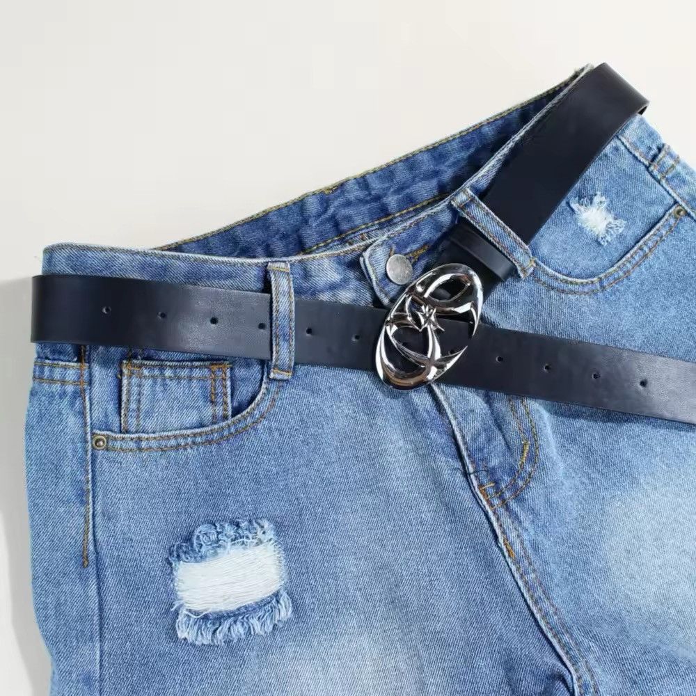 Japanese Brand chrome star futuristic emblem grunge emo belt Size ONE SIZE - 2 Thumbnail