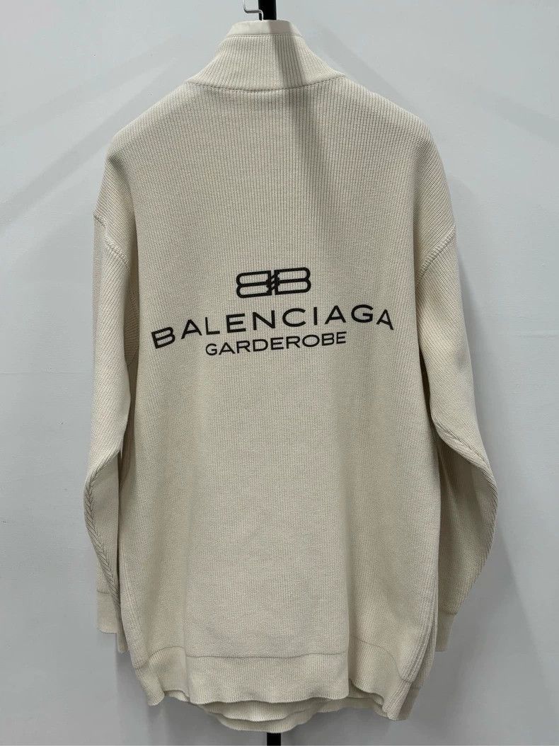 Balenciaga Balenciaga Long Sleeve Logo Knit Sweater- DMC Size US M / EU 48-50 / 2 - 1 Thumbnail