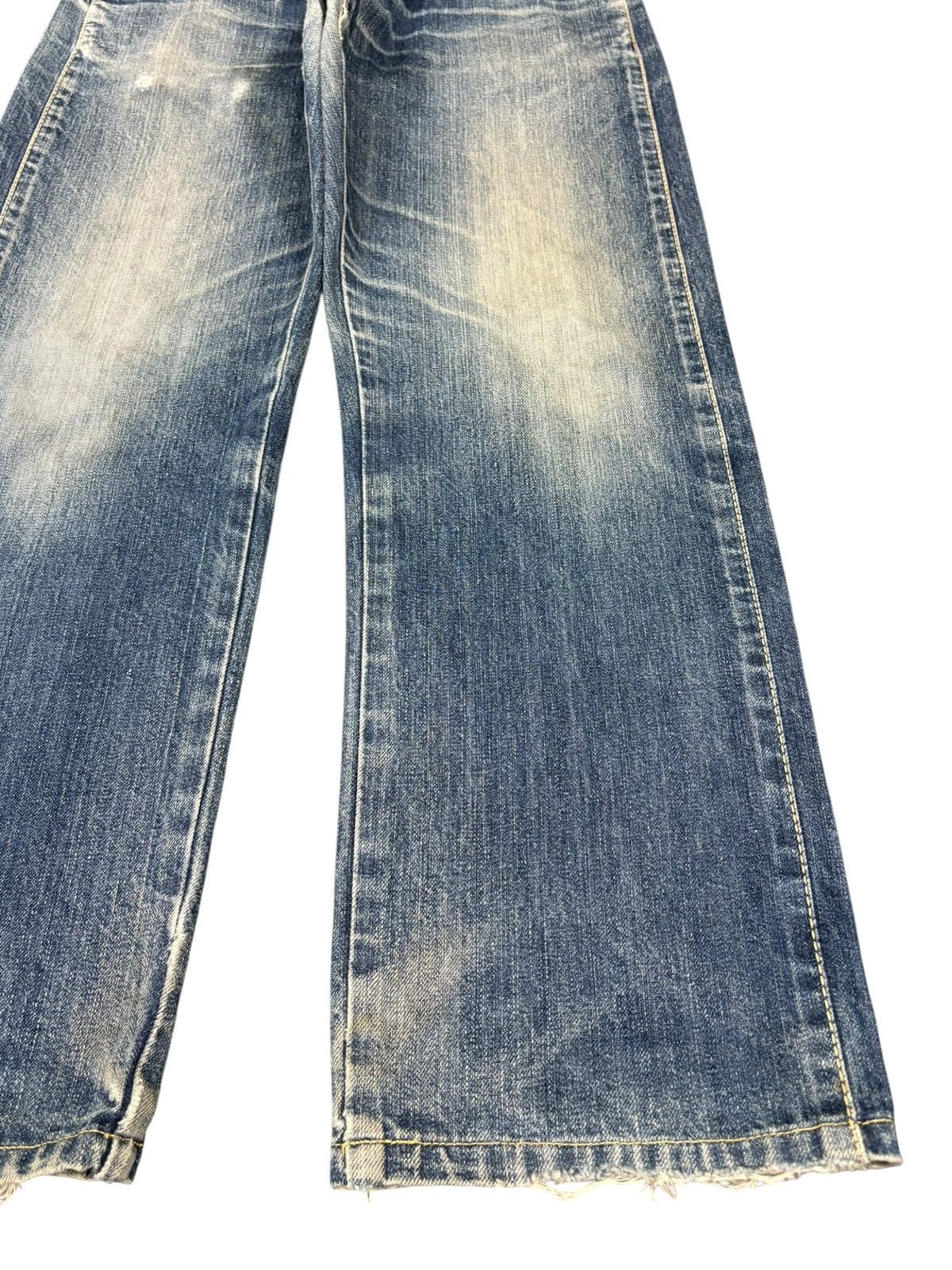 Lee Vintage Japanese Lee Union Made Mud Wash Distress Loose Jean Size US 29 - 6 Thumbnail
