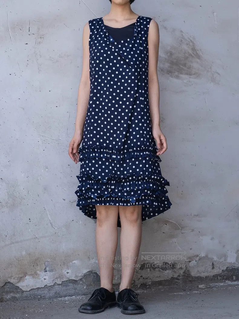 Comme Des Garcons size one-size-fits-all Dark Blue Polka D