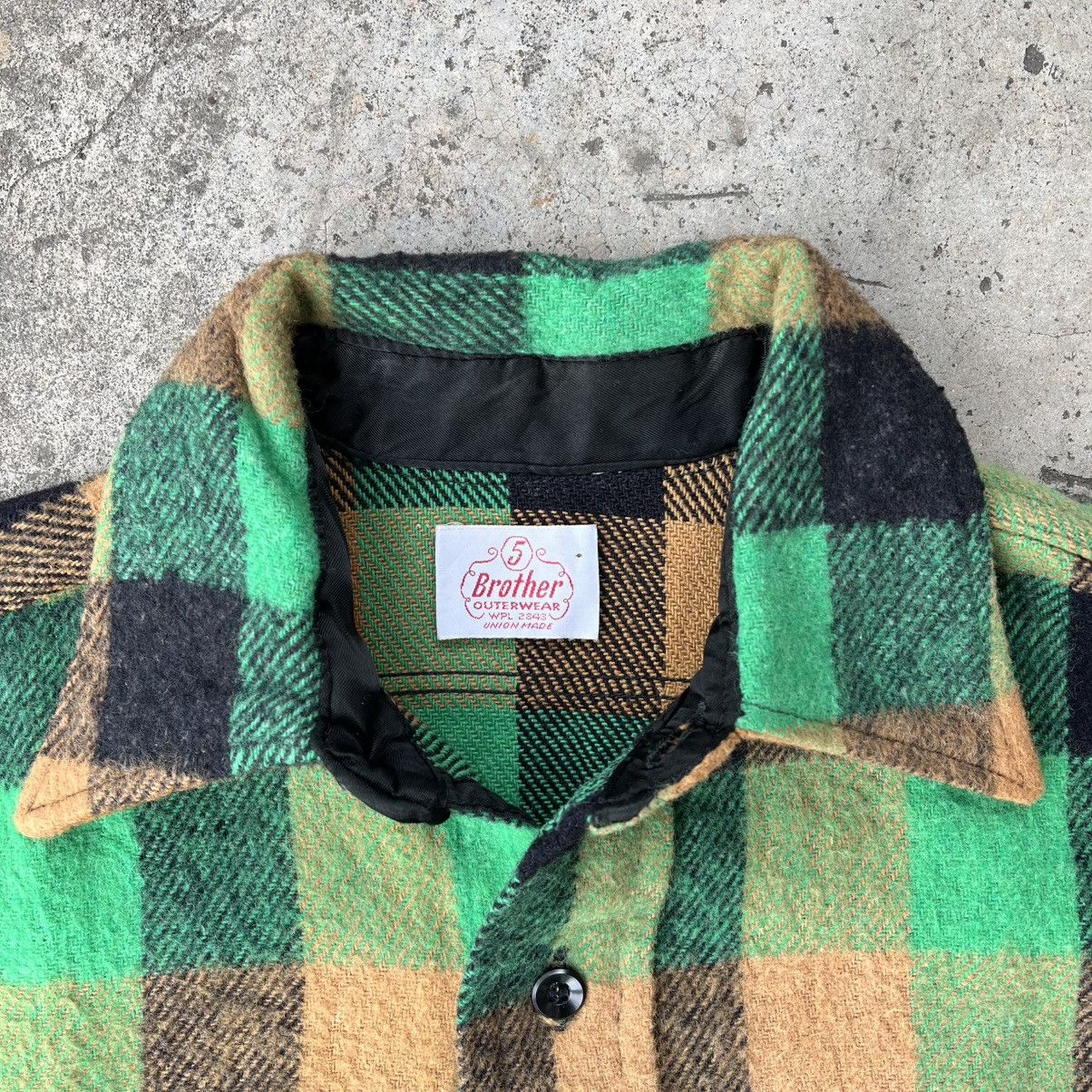 FiveBrother Vintage 50s Five Brothers Wool Plaid Flannel Size US L / EU 52-54 / 3 - 2 Thumbnail
