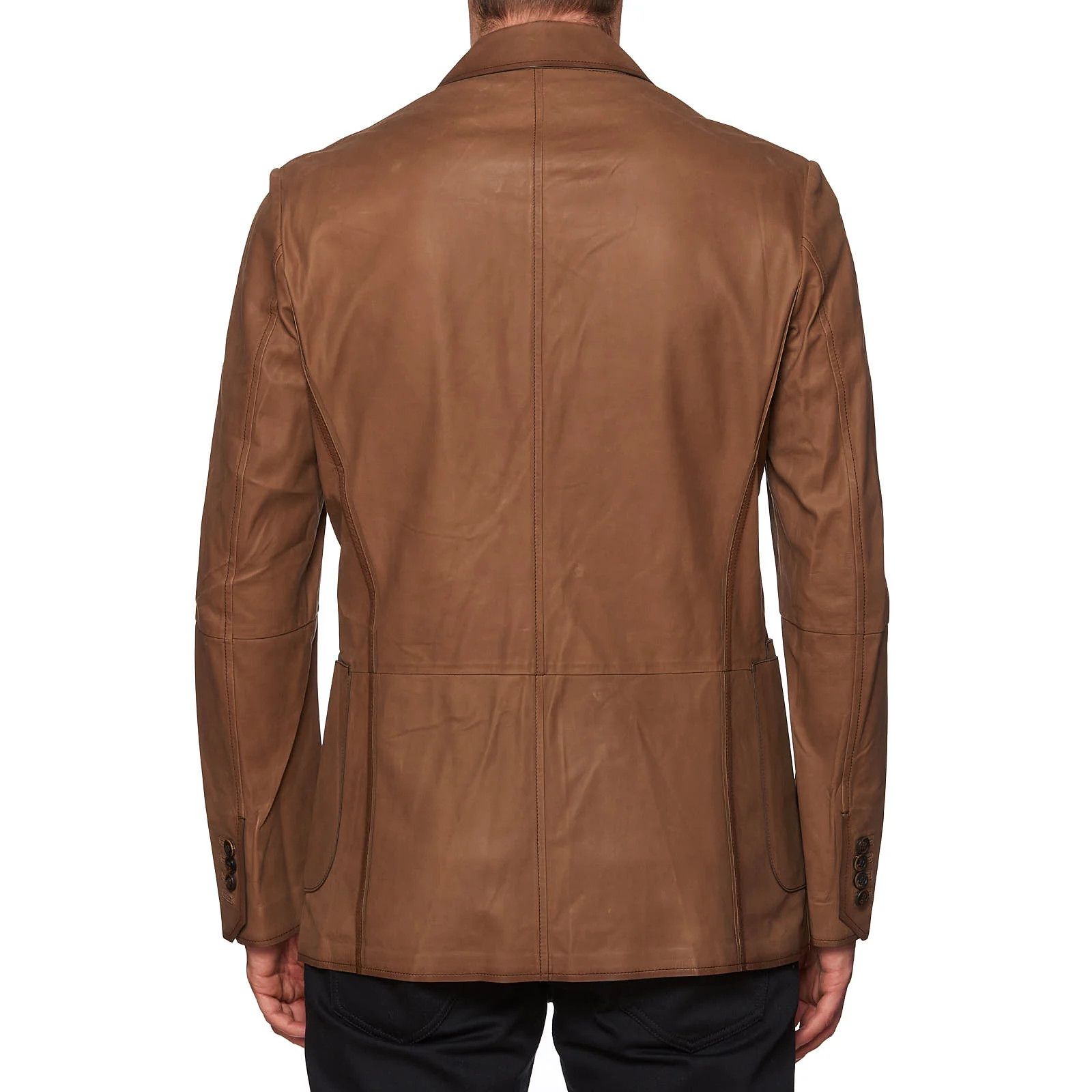 Berluti BERLUTI Paris Light Brown Calfskin Leather Unlined Jacket Size US M / EU 48-50 / 2 - 2 Thumbnail