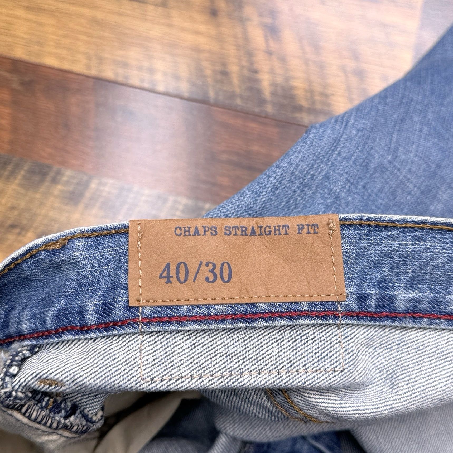 Chaps Chaps Jeans Mens 40x30 Mid Rise Denim 1978 Straight Regular 5-Pocket Logo Cotton Blue Size US 40 / EU 56 - 7 Thumbnail