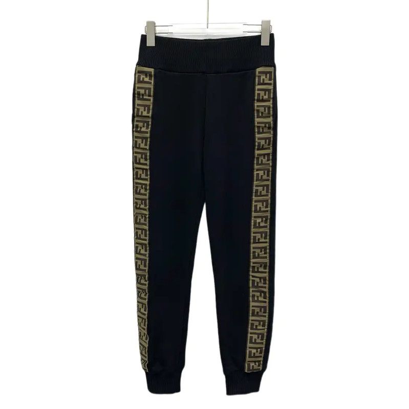 Fendi Fendi Black Cotton Casual Pants for Women 0089 Size 23" - 1 Thumbnail