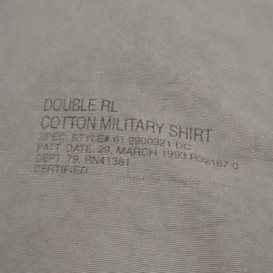 RRL Ralph Lauren Double RL RRL by Ralph Lauren Military Shirt Size US M / EU 48-50 / 2 - 8 Thumbnail