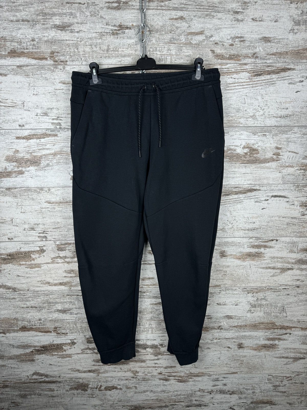 Nike Mens Nike tech fleece sweatpants black swoosh pants drill OG Size US 36 / EU 52 - 1 Thumbnail