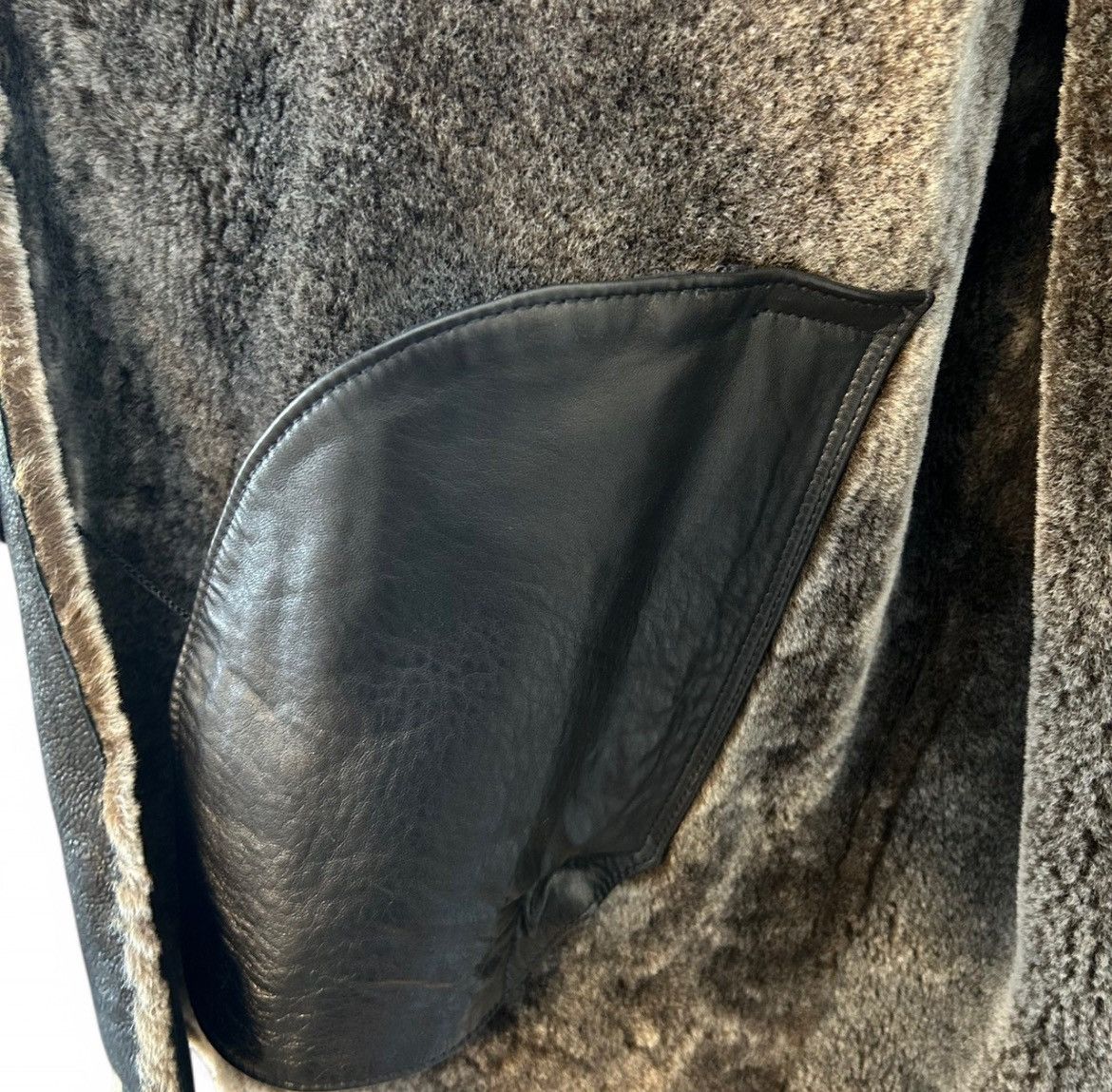 Vintage Marc New York Lambskin Brown Leather Shearing Jacket Size US XL / EU 56 / 4 - 6 Thumbnail