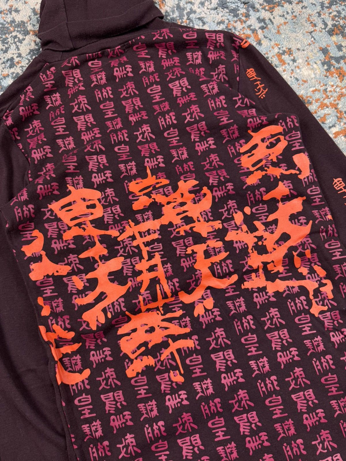 Vintage Vintage y2k crazy Asian style print studded turtleneck top Size L / US 10 / IT 46 - 3 Thumbnail