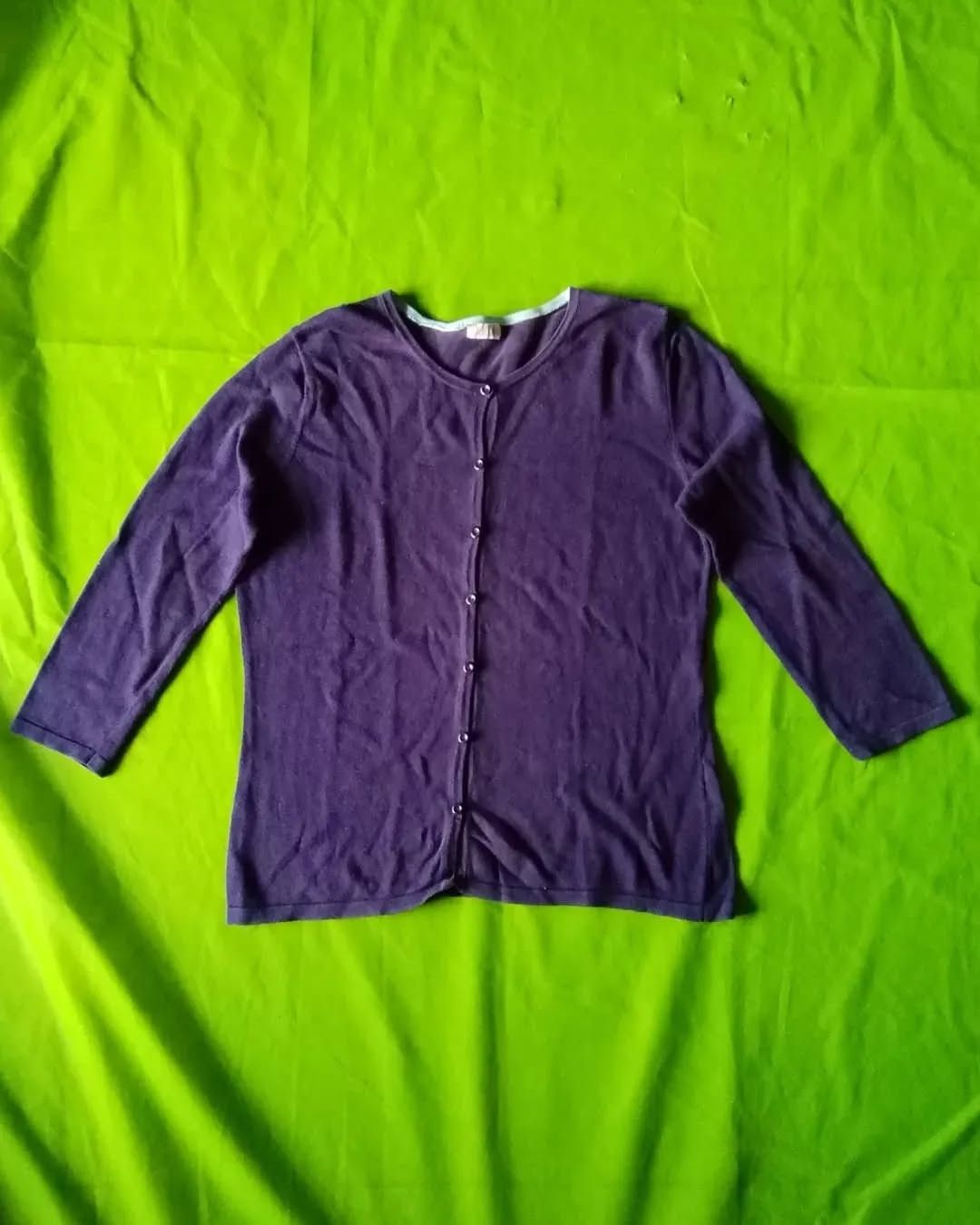 Japanese Brand × Vintage Elle Planete Purple Button Ups Woman Top Size M / US 6-8 / IT 42-44 - 2 Thumbnail