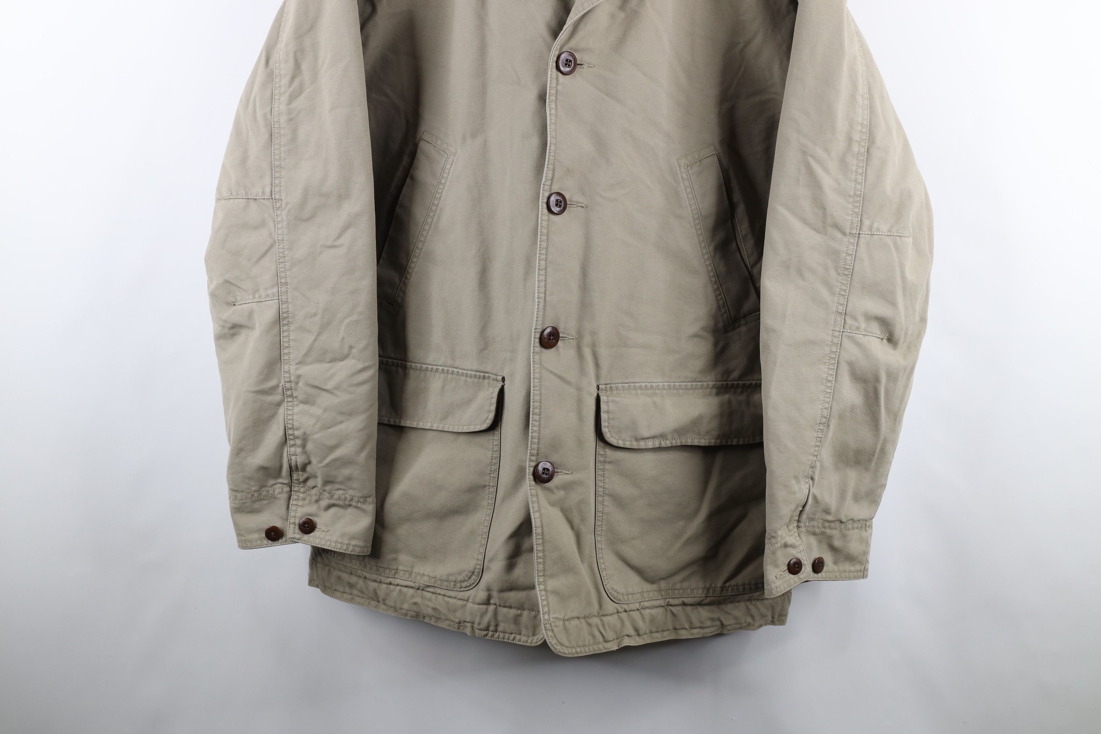 L.L. Bean × Vintage Vintage 90s LL Bean Corduroy Collar Chore Barn Jacket Beige Size US XL / EU 56 / 4 - 3 Thumbnail