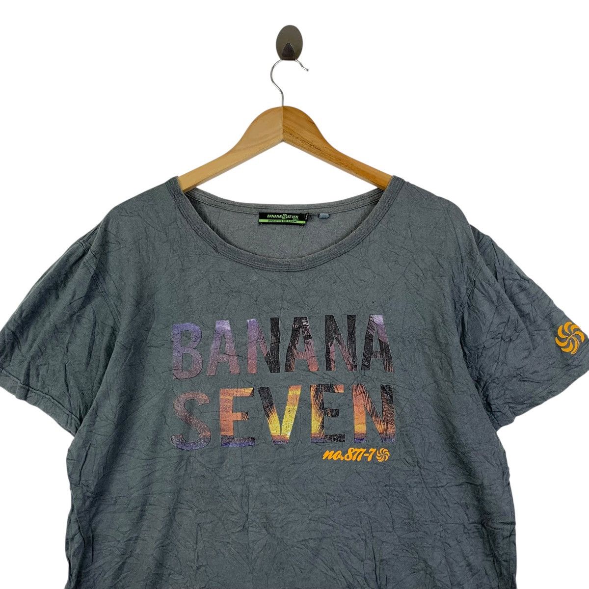 Banana Republic Banana Seven Grey Graphic Tee Surf Streetwear Size US XXL / EU 58 / 5 - 2 Thumbnail