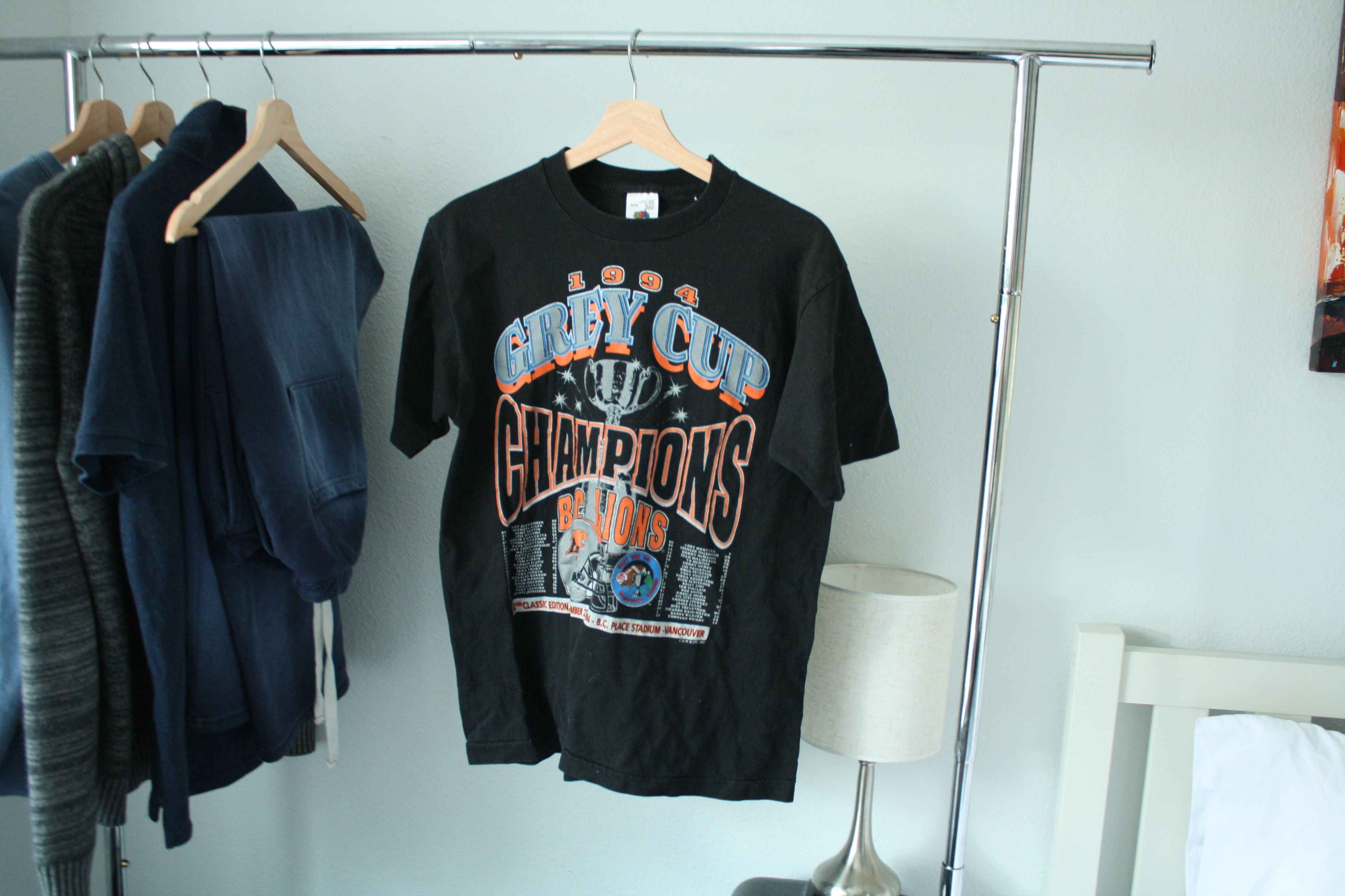 Fruit Of The Loom × Vintage 1994 BC Lions Grey Cup T Shirt Vintage CFL 90s Size US M / EU 48-50 / 2 - 1 Thumbnail