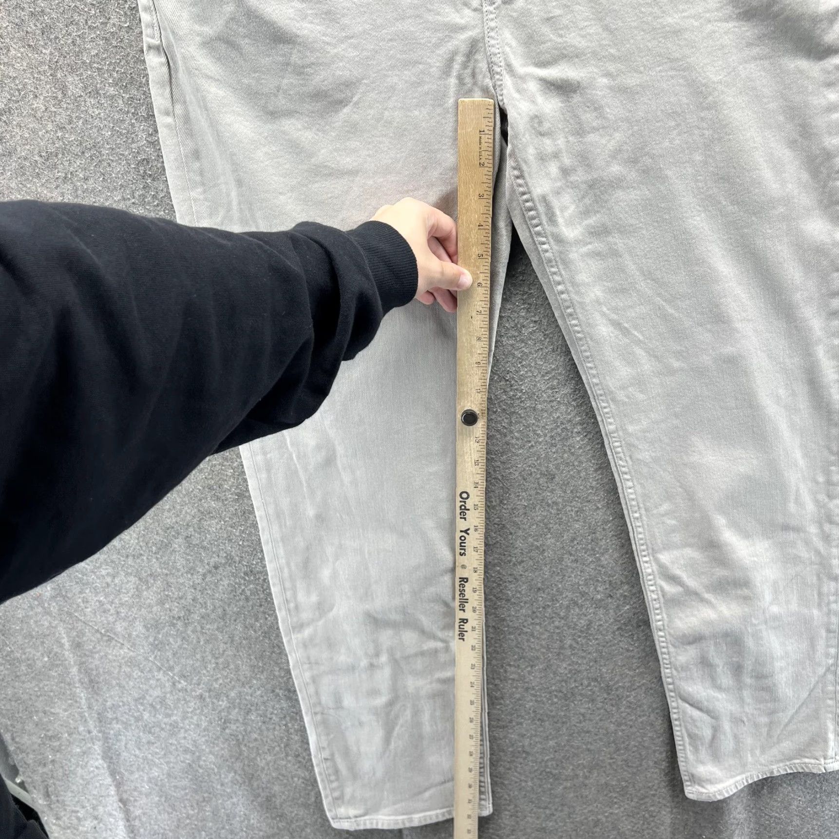 7 For All Mankind 7 For All Mankind Slimmy Jeans Mens 36 Gray Straight Denim Jeans Casual Pants 5-Pocket Logo Zip Fly Size US 36 / EU 52 - 4 Thumbnail