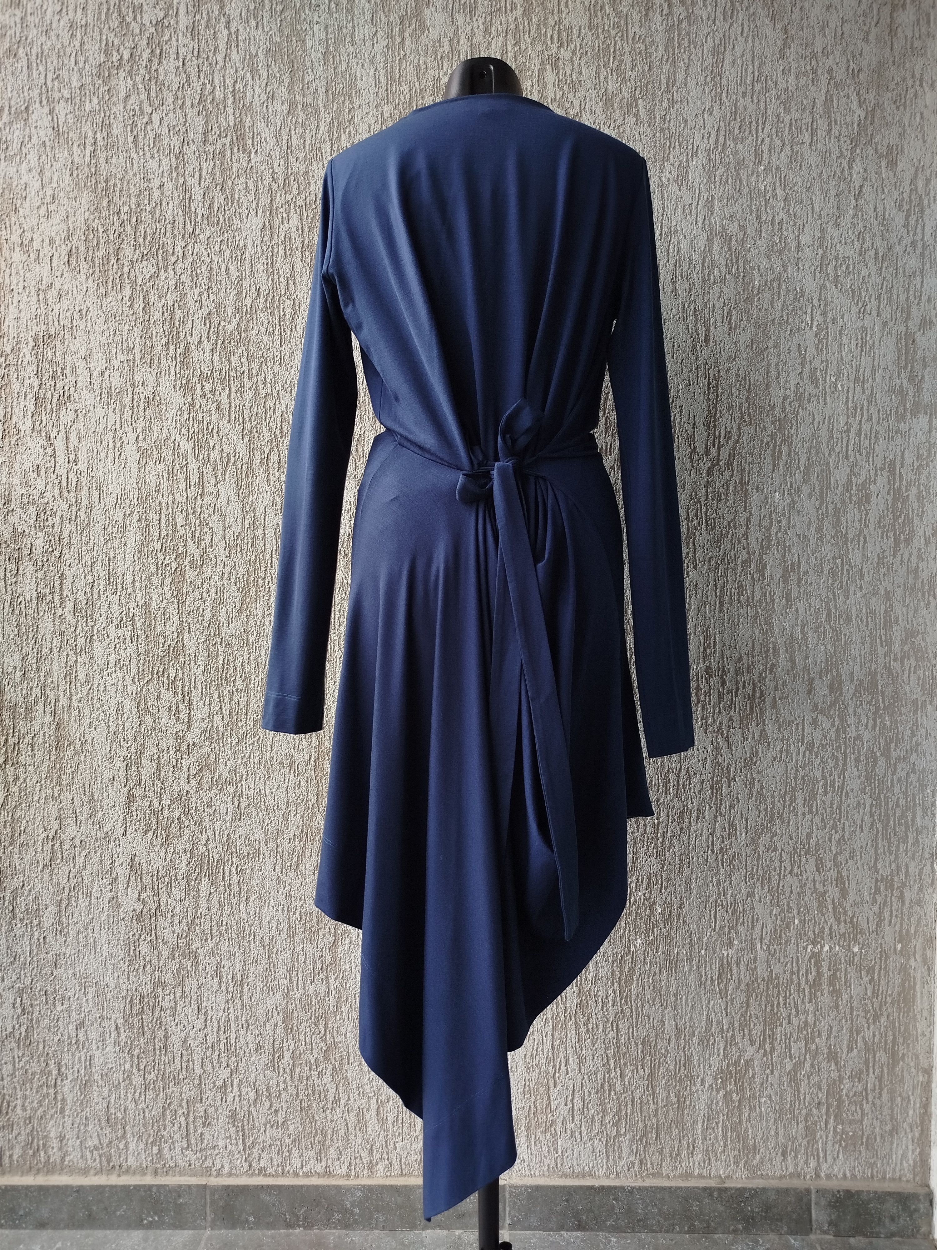 Vivienne Westwood Dress Long Sleeve Asymmetric Draped Wool A/W 2010 Size S Size S / US 4 / IT 40 - 5 Thumbnail