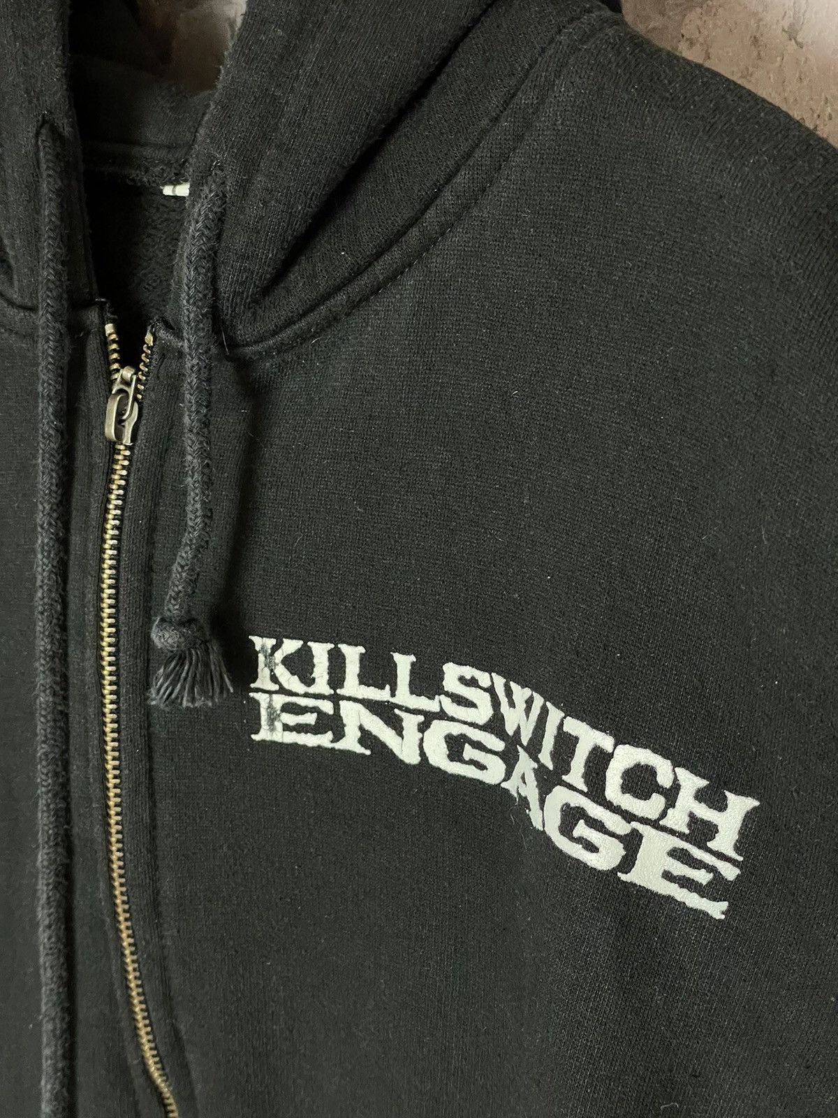 Band Tees × Vintage Crazy Vintage Y2K Killswitch Engage Skull Zip Up Hoodie Rare Size US L / EU 52-54 / 3 - 7 Thumbnail