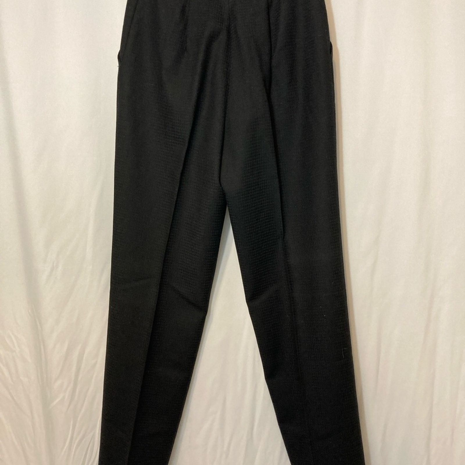 Other Vintage 80s Bassonova Wool Black Plaid High Rise Pants Size 28" / US 6 / IT 42 - 6 Thumbnail