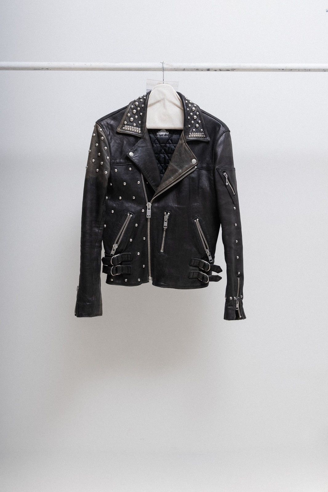 Blackmeans Studded leather perfecto | Grailed