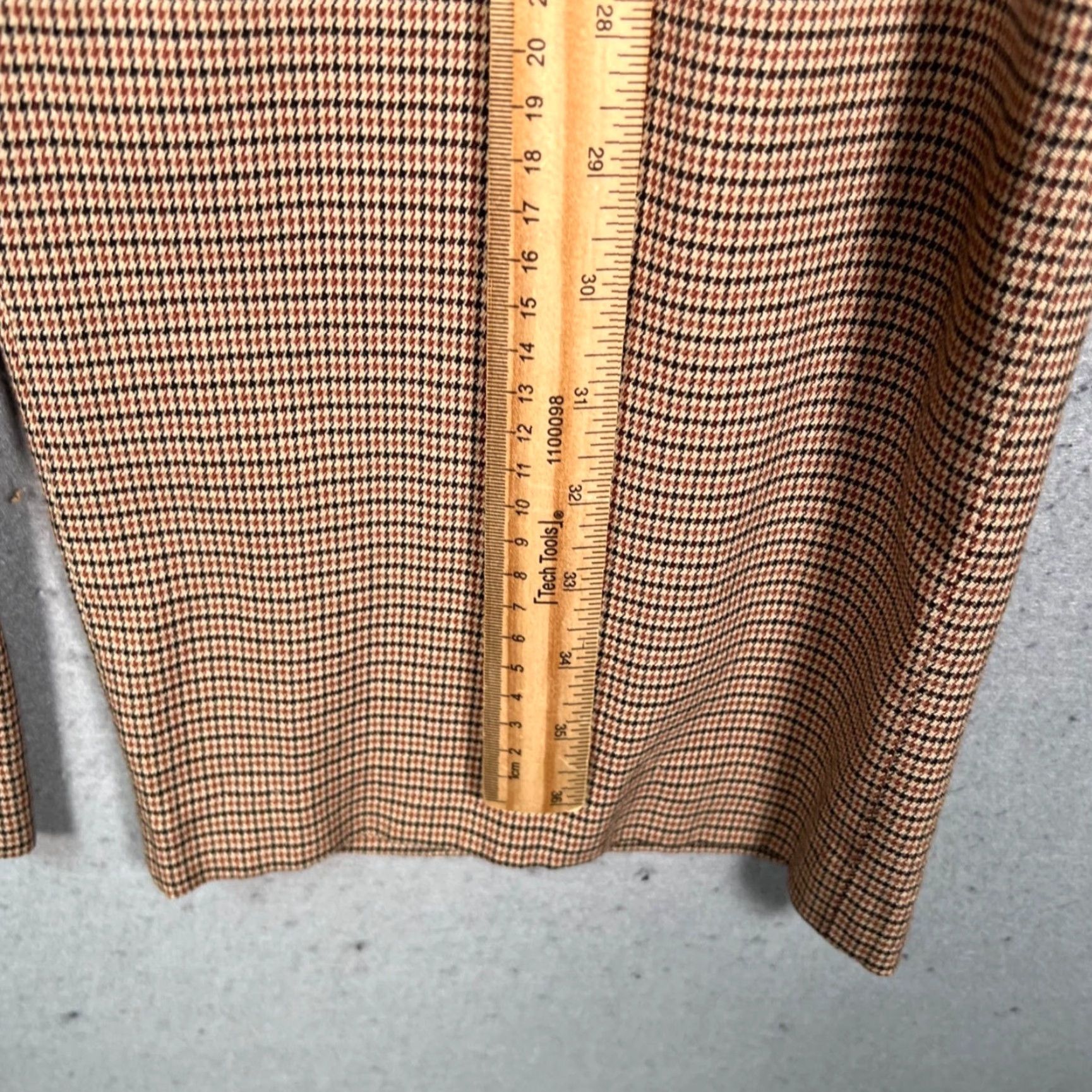 Vintage Wilfred Womens 4 Wide-Leg Plaid Trousers Brown Viscose Blend Pants Size 27" / US 4 / IT 40 - 6 Thumbnail