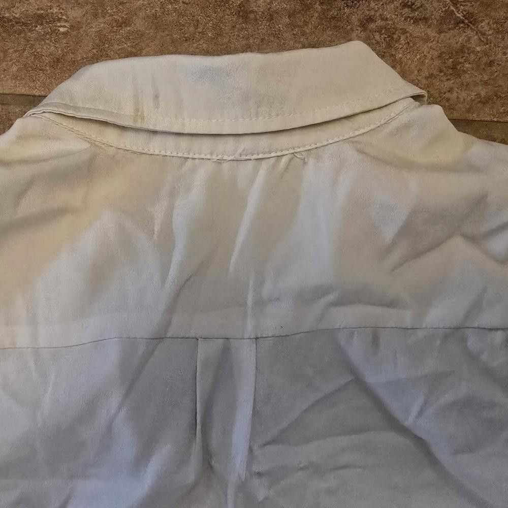 Designer Beige Cropped Margret Button Down Tank Size L / US 10 / IT 46 - 3 Thumbnail