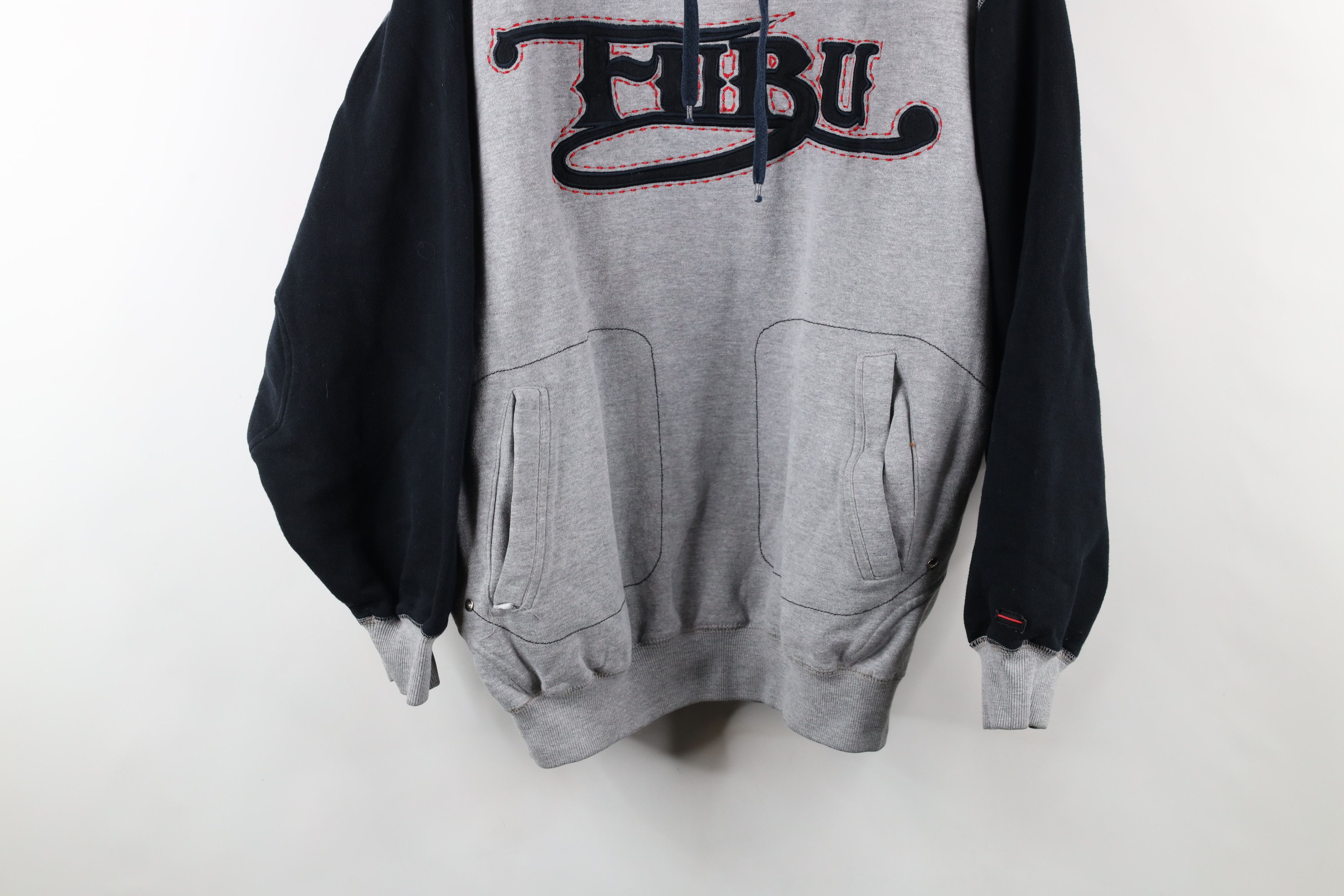 Fubu × Vintage Vintage 90s FUBU Spell Out Script Baggy Heavyweight Hoodie Size US L / EU 52-54 / 3 - 3 Thumbnail