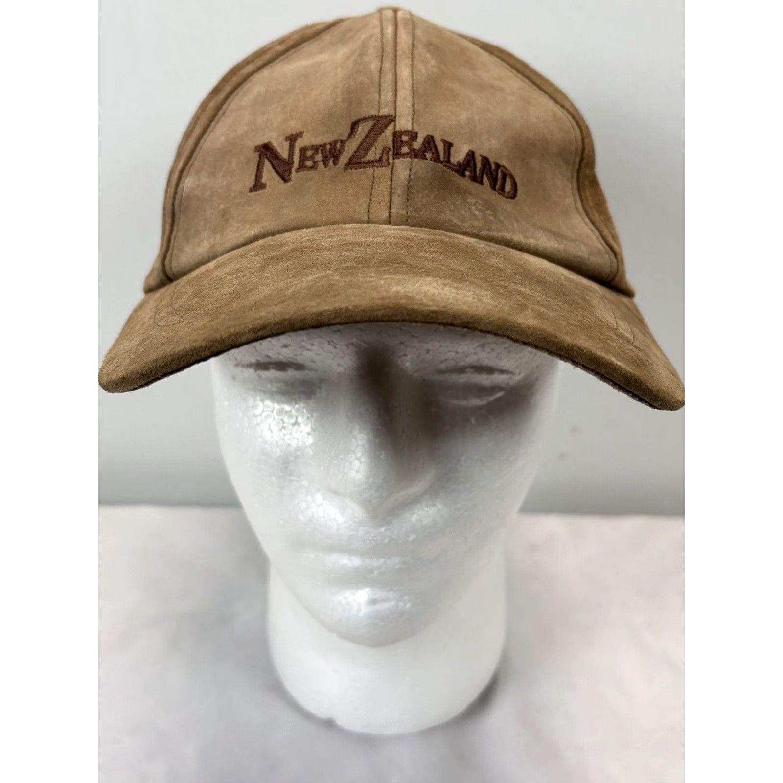 Vintage Leather Baseball Cap Brown Adjustable One Size Mens Sheep Soft Travel Size ONE SIZE - 2 Thumbnail