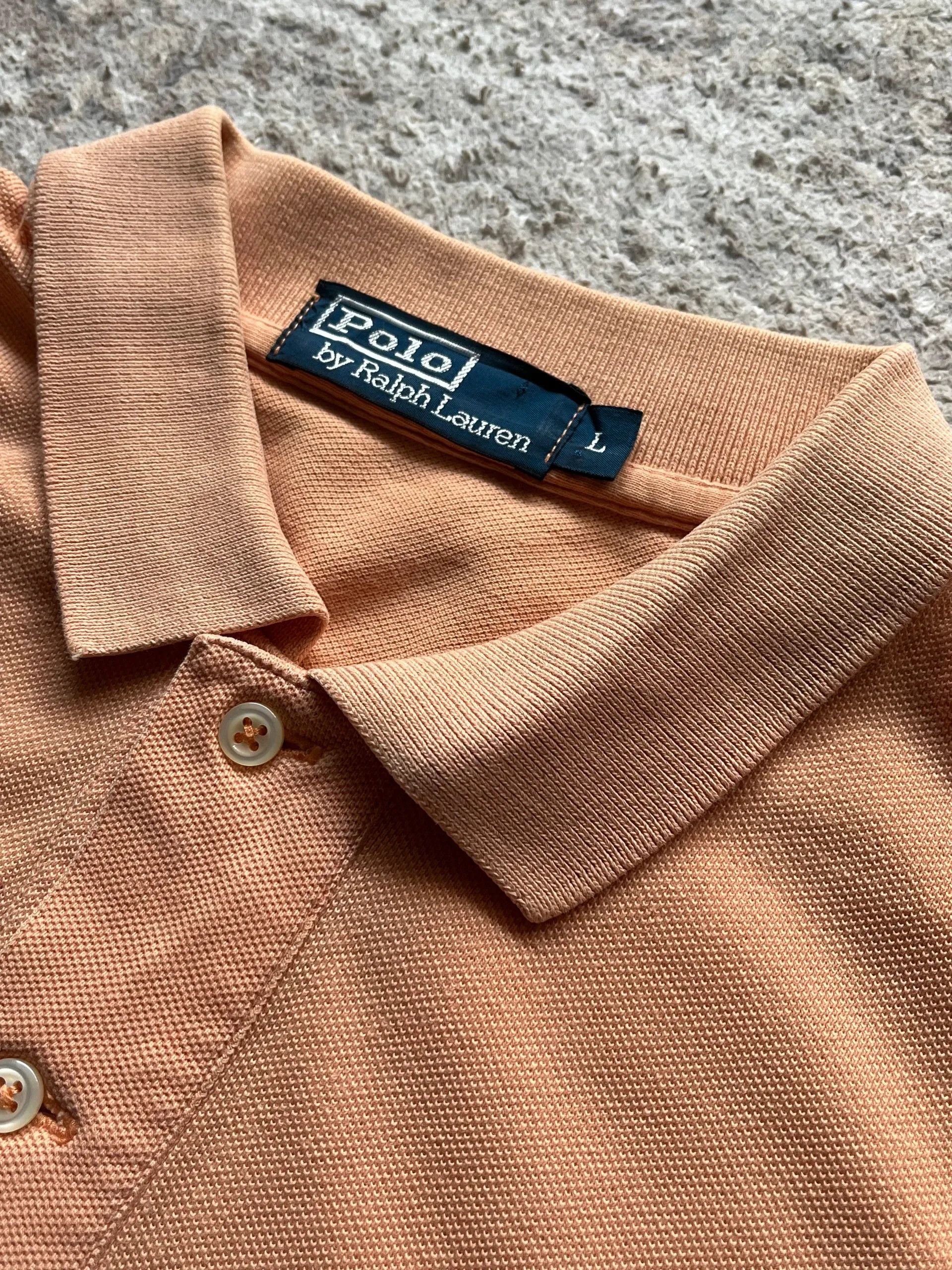 Polo Ralph Lauren Ralph Lauren Sz L Orange Polo Shirt Small Pony Size US XL / EU 56 / 4 - 5 Thumbnail