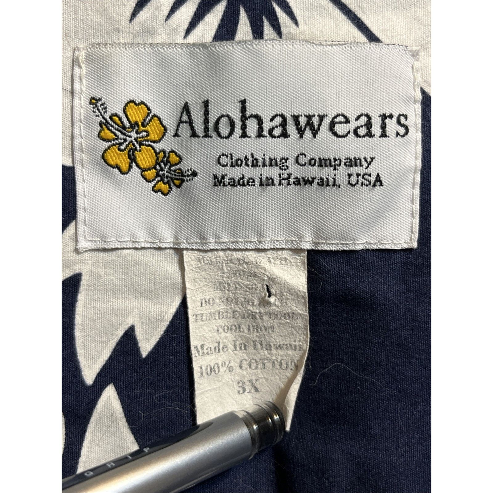 Other AlohaWears VTG Shirt Men 3XL Navy White Floral Hawaiian USA Size US XXL / EU 58 / 5 - 3 Thumbnail