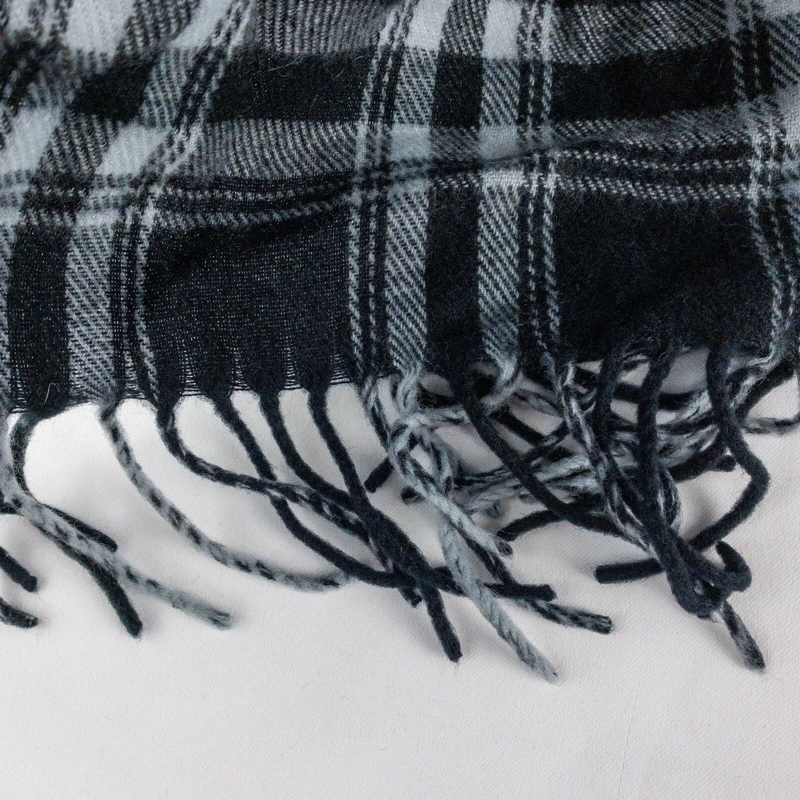 Other Apexx Black Gray Plaid Blanket Scarf Mens Womens One Size Size ONE SIZE - 5 Thumbnail