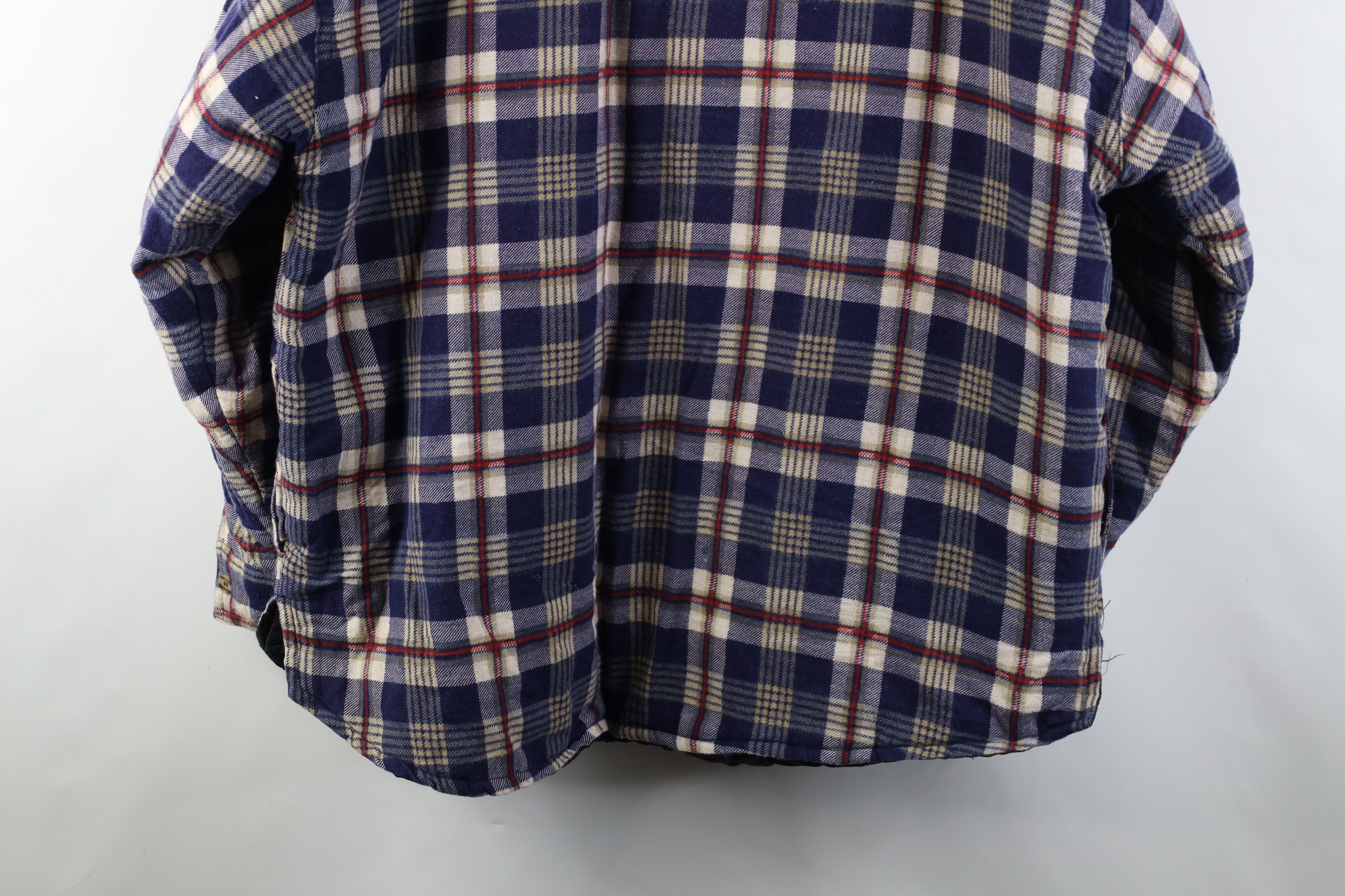 Vintage Vintage 90s Streetwear Quilted Flannel Button Shirt Jacket Size US XL / EU 56 / 4 - 15 Thumbnail