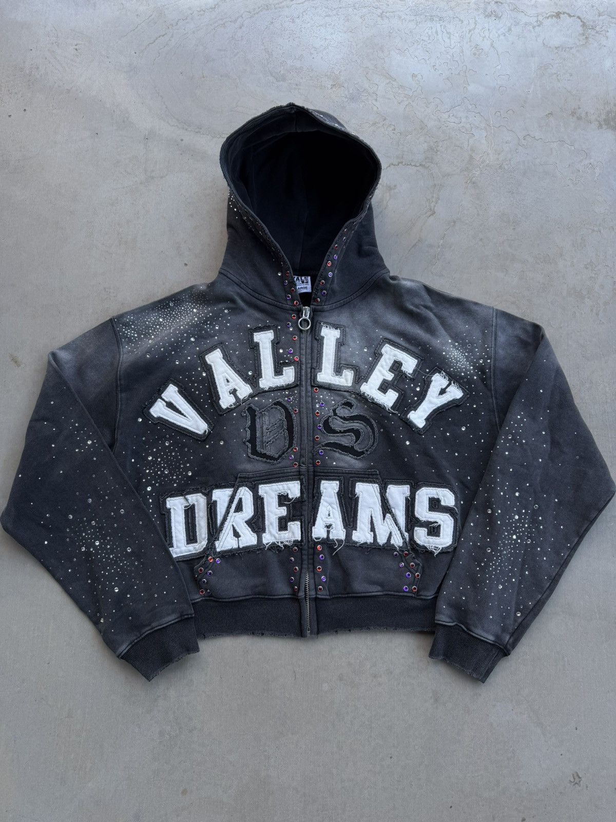 Vale Forever Classico Zip-Up Hoodie – Black Size XL