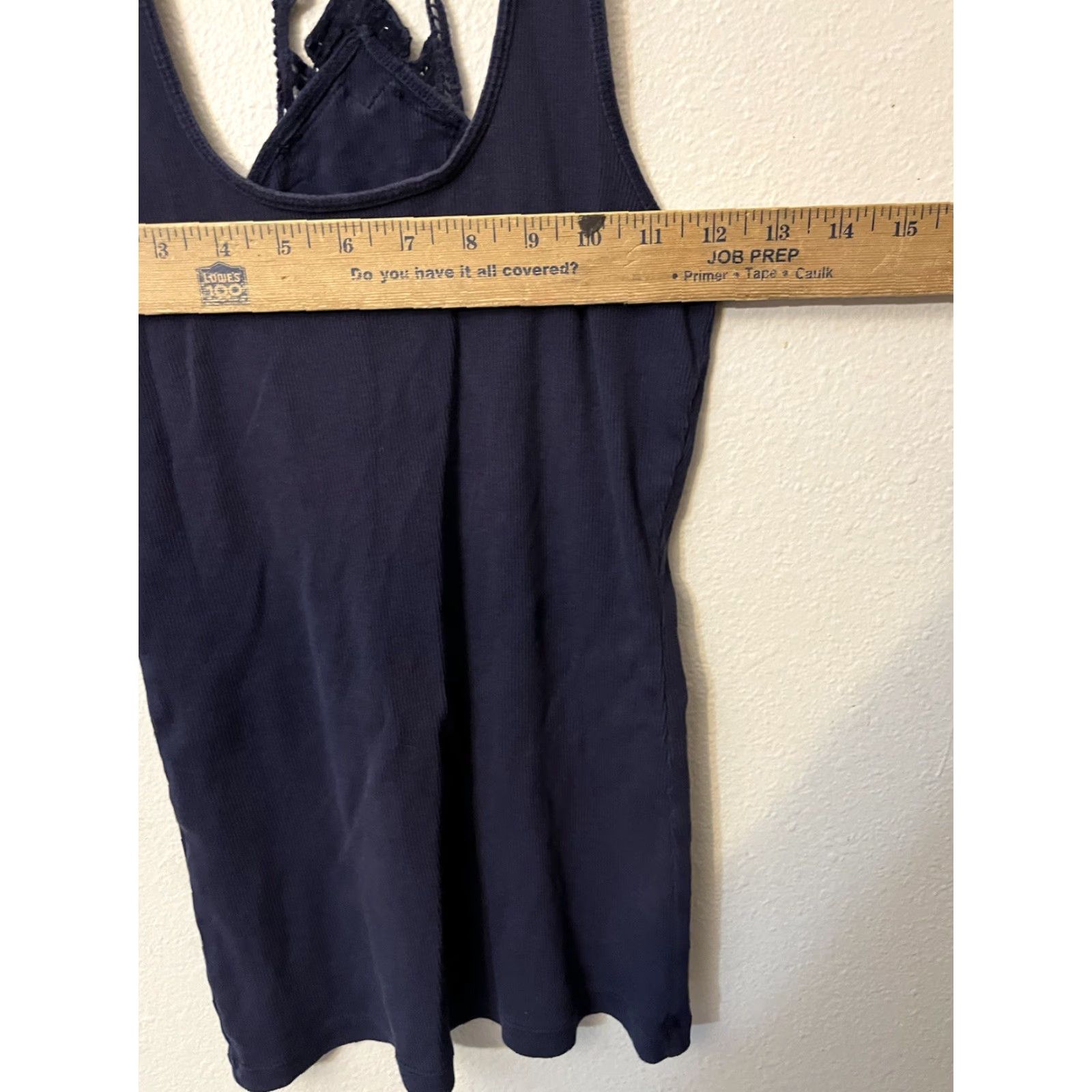 Express EXPRESS Women's Tank Top V Neck Flowy Lace Blue Size M Size M / US 6-8 / IT 42-44 - 4 Thumbnail