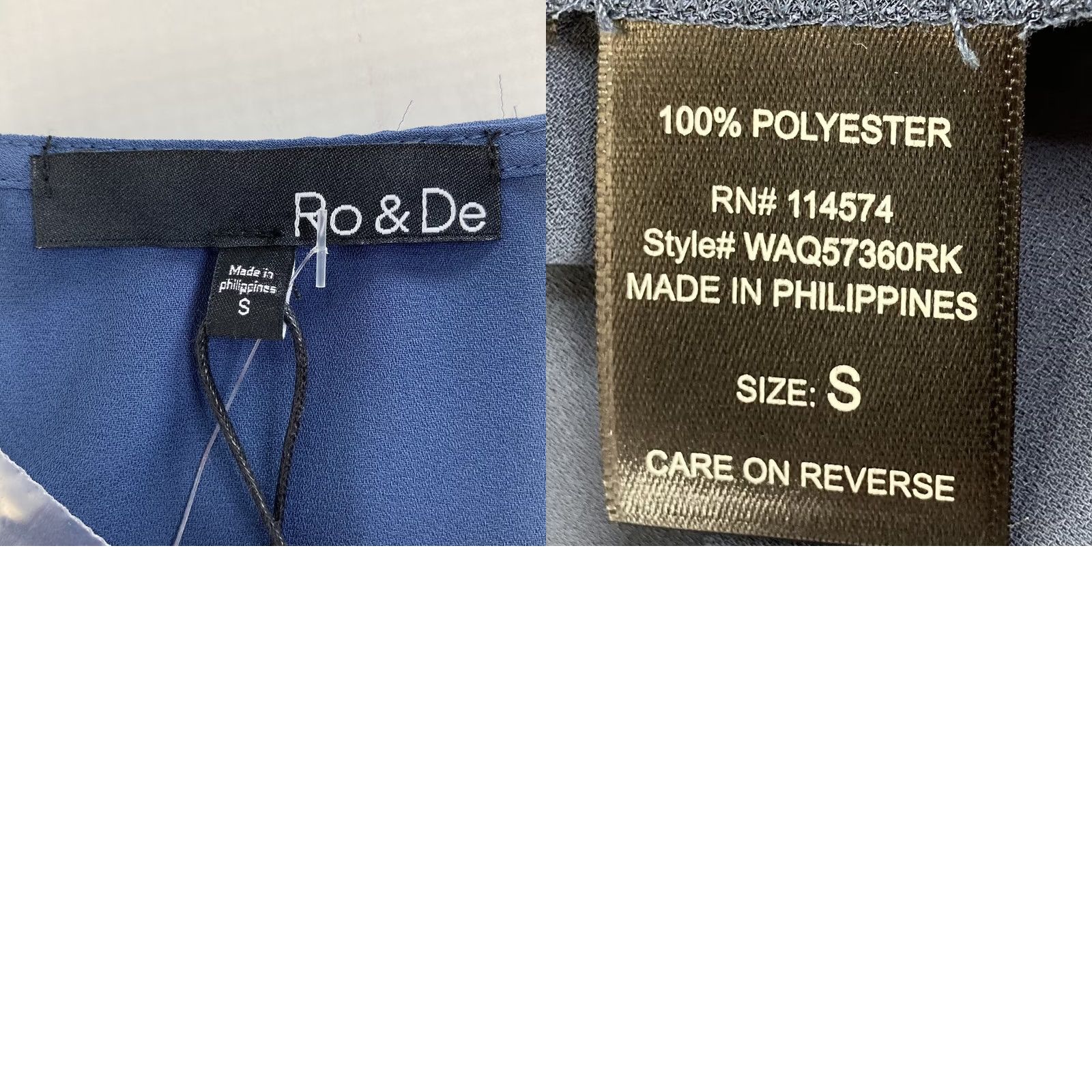 Vintage Ro & De Blue Long Sleeve Blouse Shirt Womens Small V-Neck Pullover Casual Blue Tie-Waist? Size S / US 4 / IT 40 - 8 Thumbnail