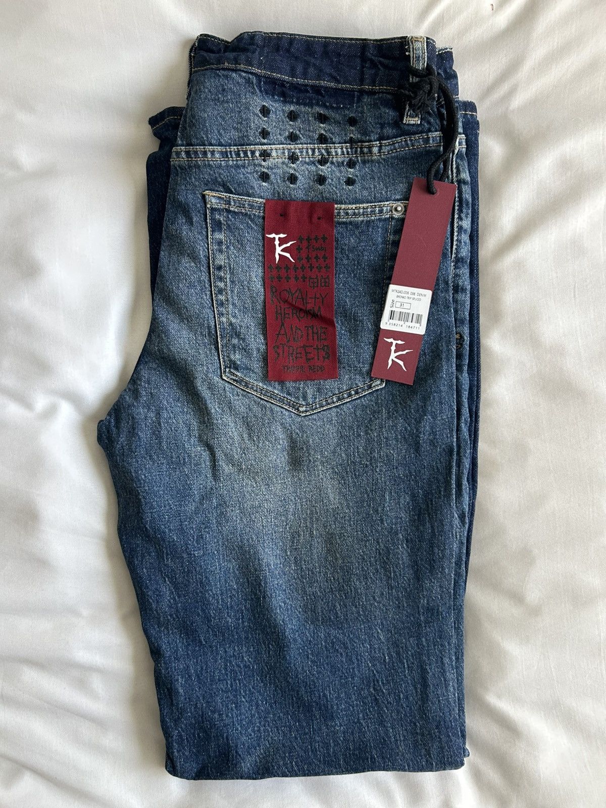 Ksubi Ksubi Indigo Trippie Redd Editions Bronko Trip Spliced Jean Size US 31 - 1 Thumbnail