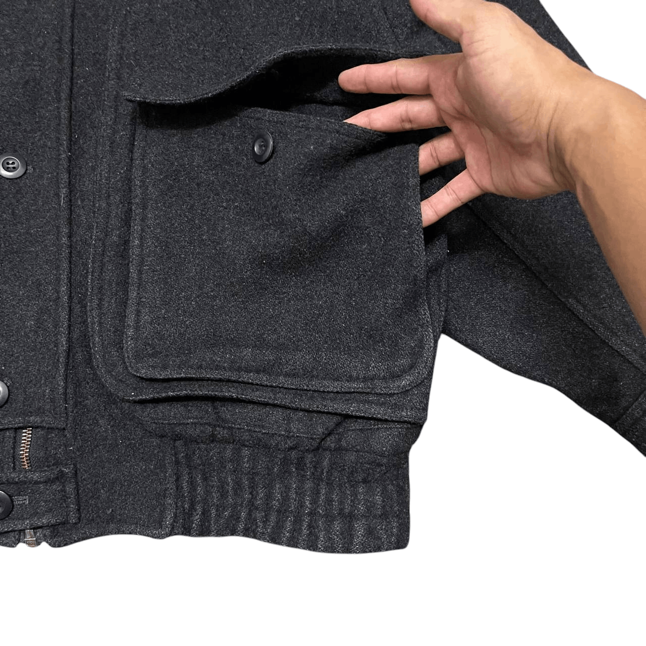 Issey Miyake Vintage Burkey Mills Wool Bomber Style Jacket Issey Miyake Size US M / EU 48-50 / 2 - 6 Thumbnail