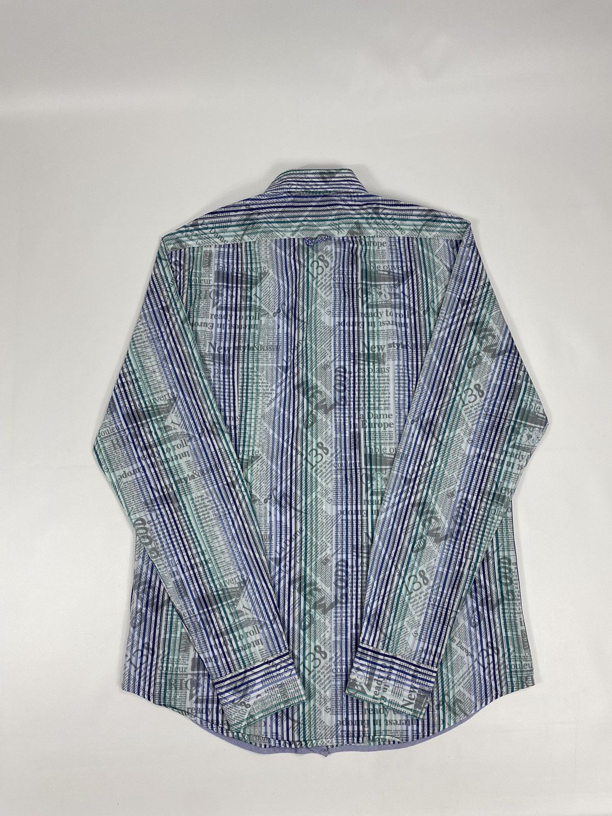 Desigual 🔥LASTDROP🔥 Newspaper Gazette Galliano Style Striped Shirt Size US S / EU 44-46 / 1 - 17 Thumbnail