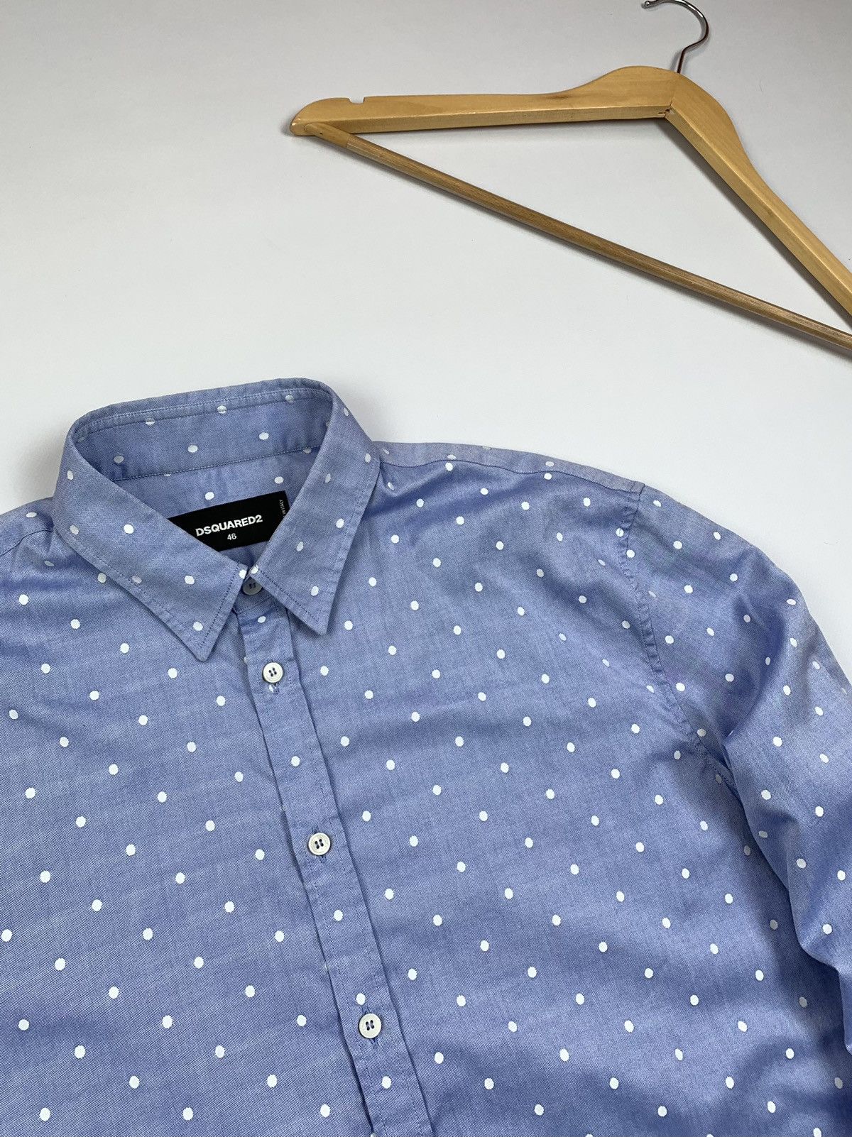 Dsquared2 Dsquared2 Polka Dot Long Sleeve Button Shirt Mens Size 46 M Size US M / EU 48-50 / 2 - 3 Thumbnail